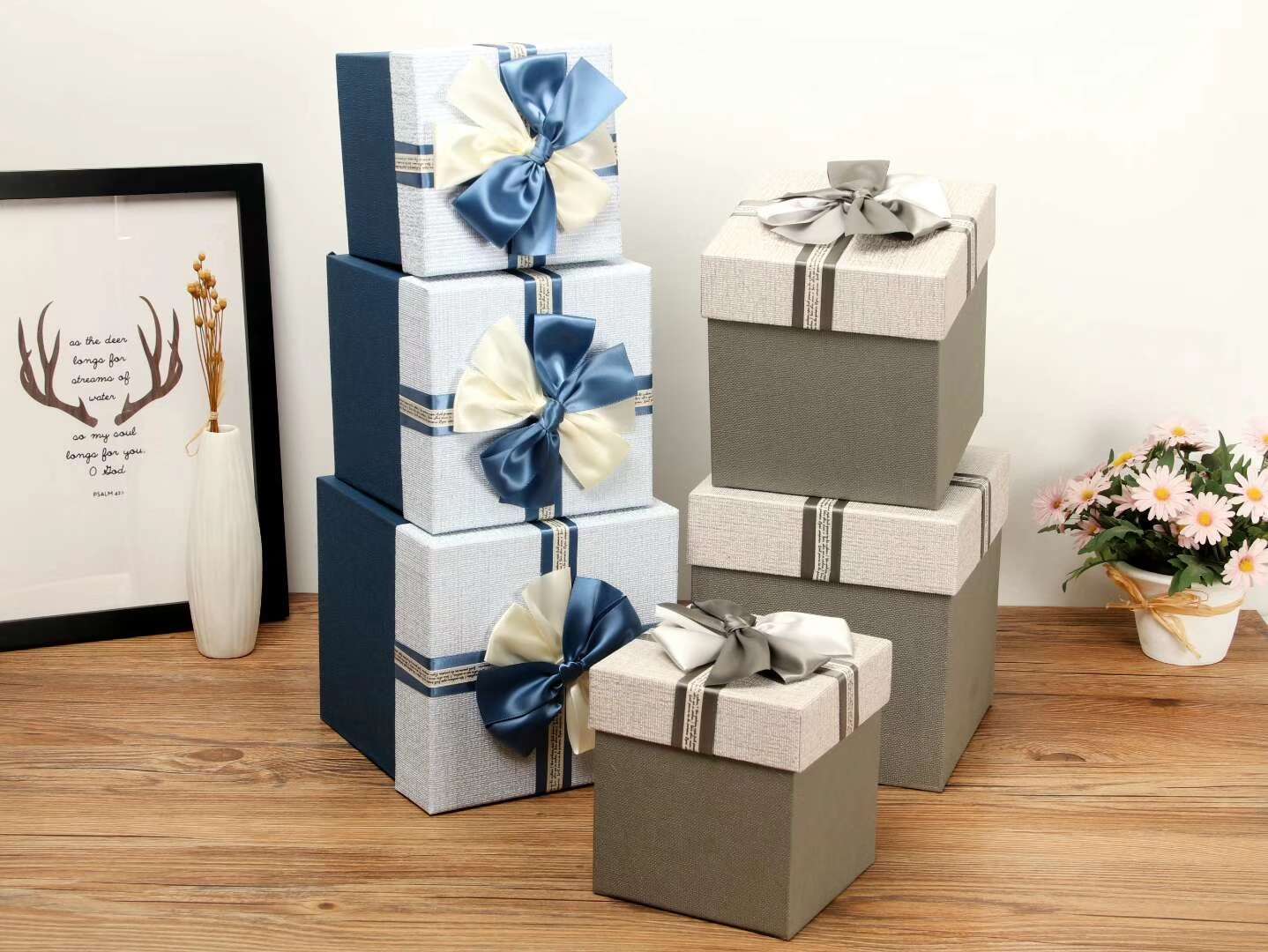 Tianxiang Craft Gift Box Creative Square three-piece gift Packaging box details Picture
