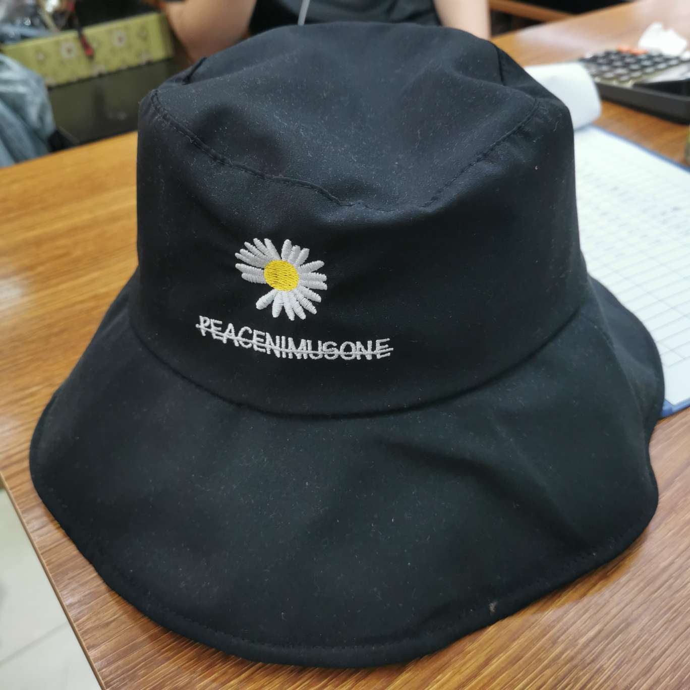 Little Daisy Classic Black Spring/Fall Pop Fisherman Hat Visor