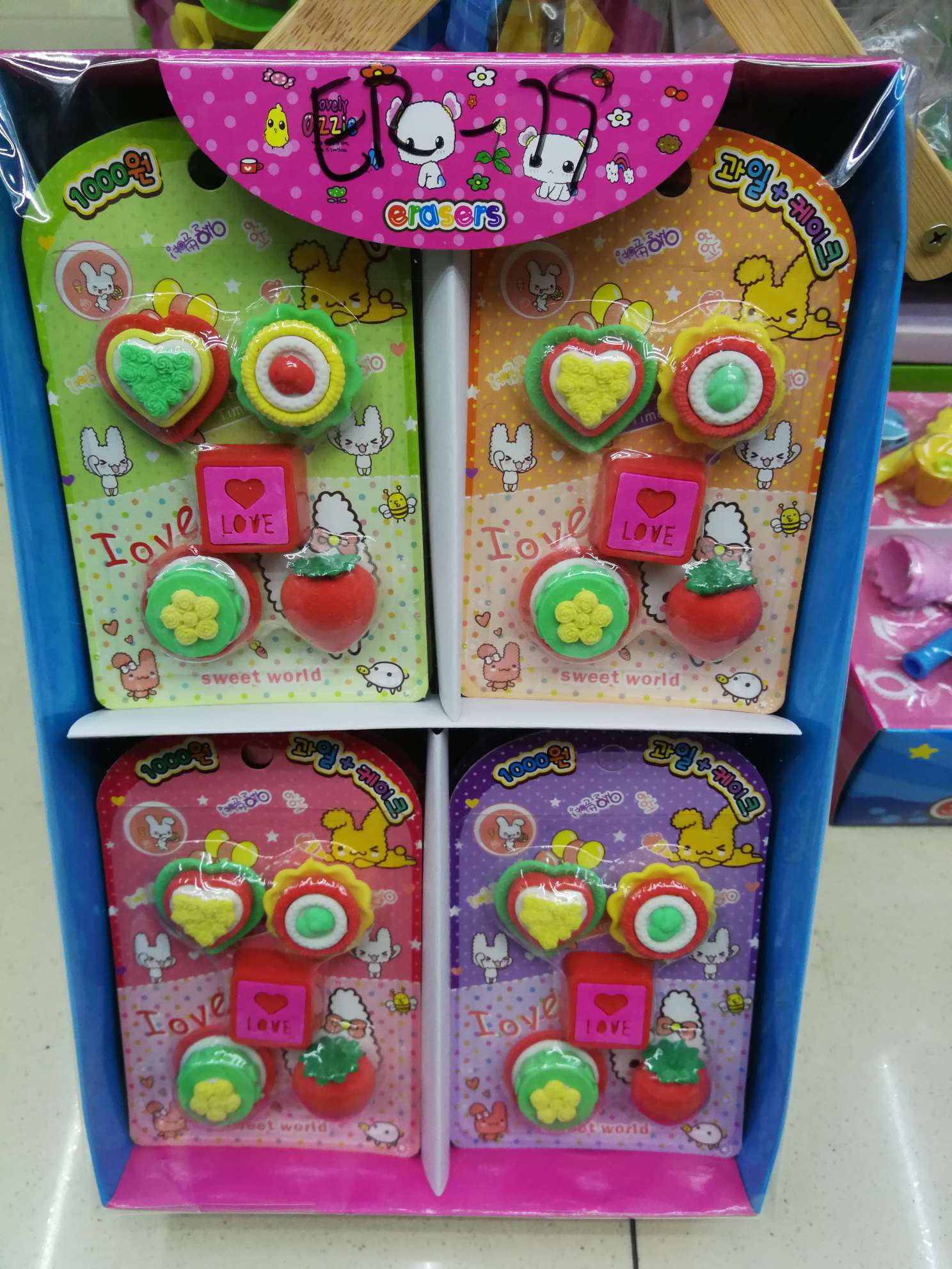 卡装食物小吃橡皮：细节图