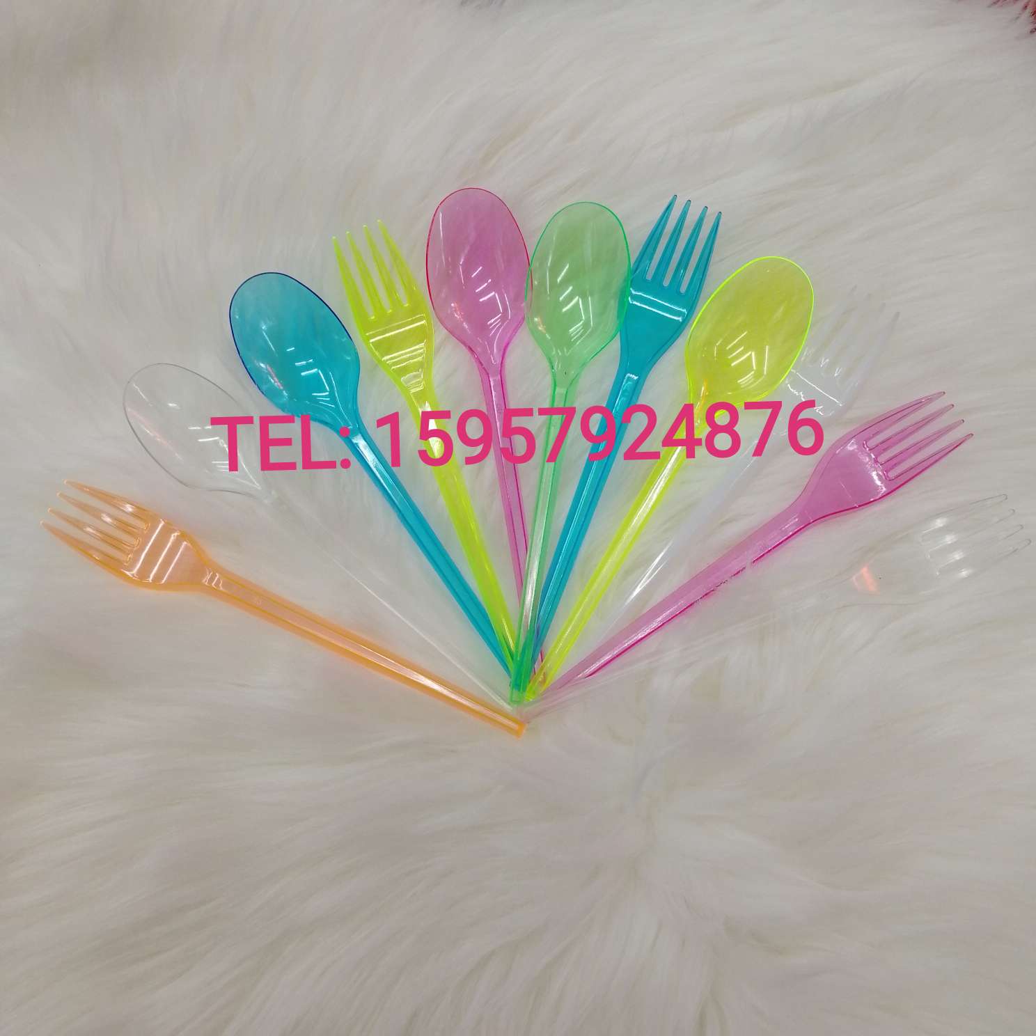 Disposable Color White Transparent Knife, Fork And Spoon Party Birthday Restaurant Coffee Household Cutlery undefined