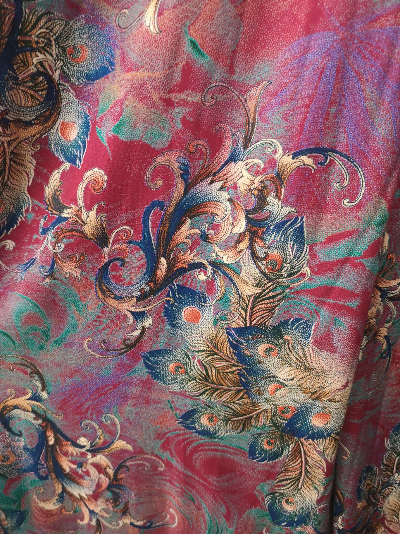 Silk and cotton fabric, silk and cotton fabric with red background printing, direct sales from the manufacturer. New products of the season available for wholesale or retail