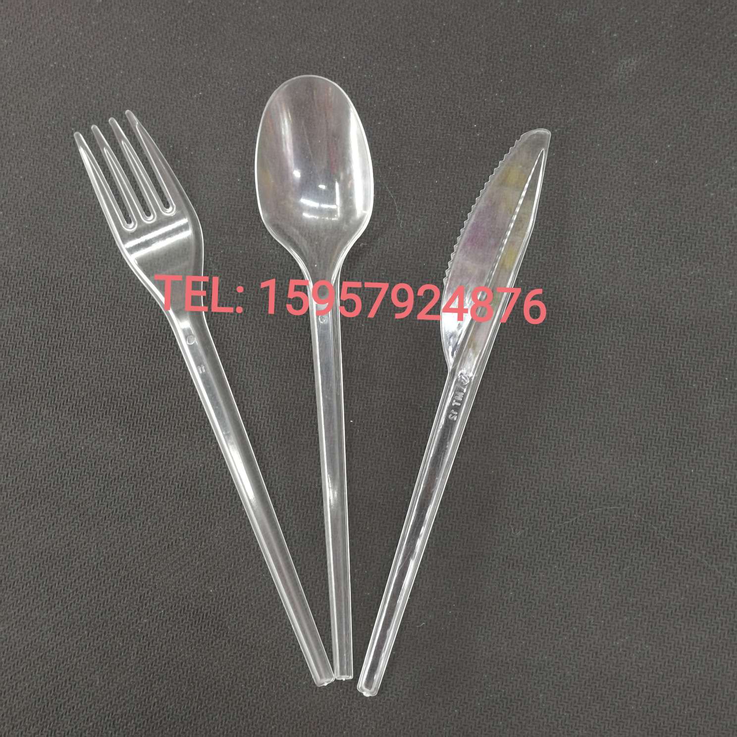 Disposable Color White Transparent Knife, Fork And Spoon Party Birthday Restaurant Coffee Household Cutlery Specification drawing