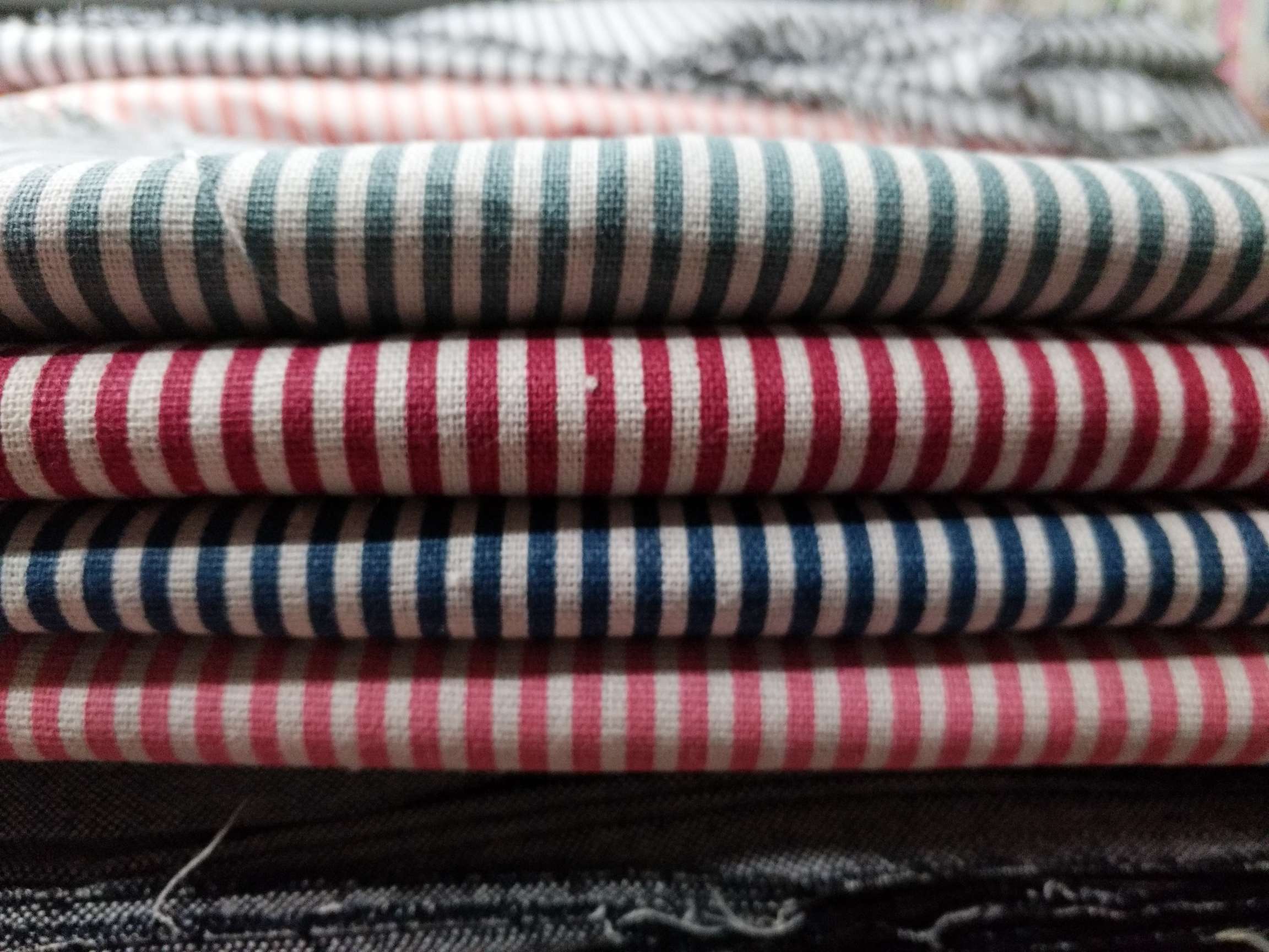 Cotton and linen printed fabric