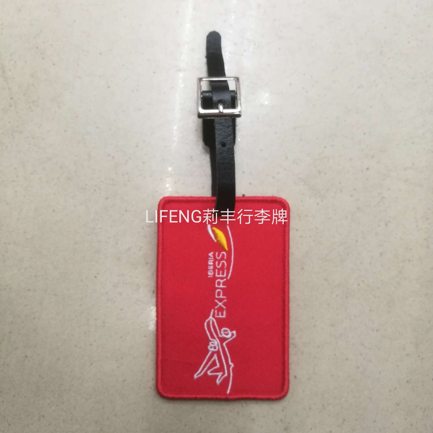Twill fabric lockstitch embroidered luggage tags, airline luggage tags, pendants, luggage name tags details Picture