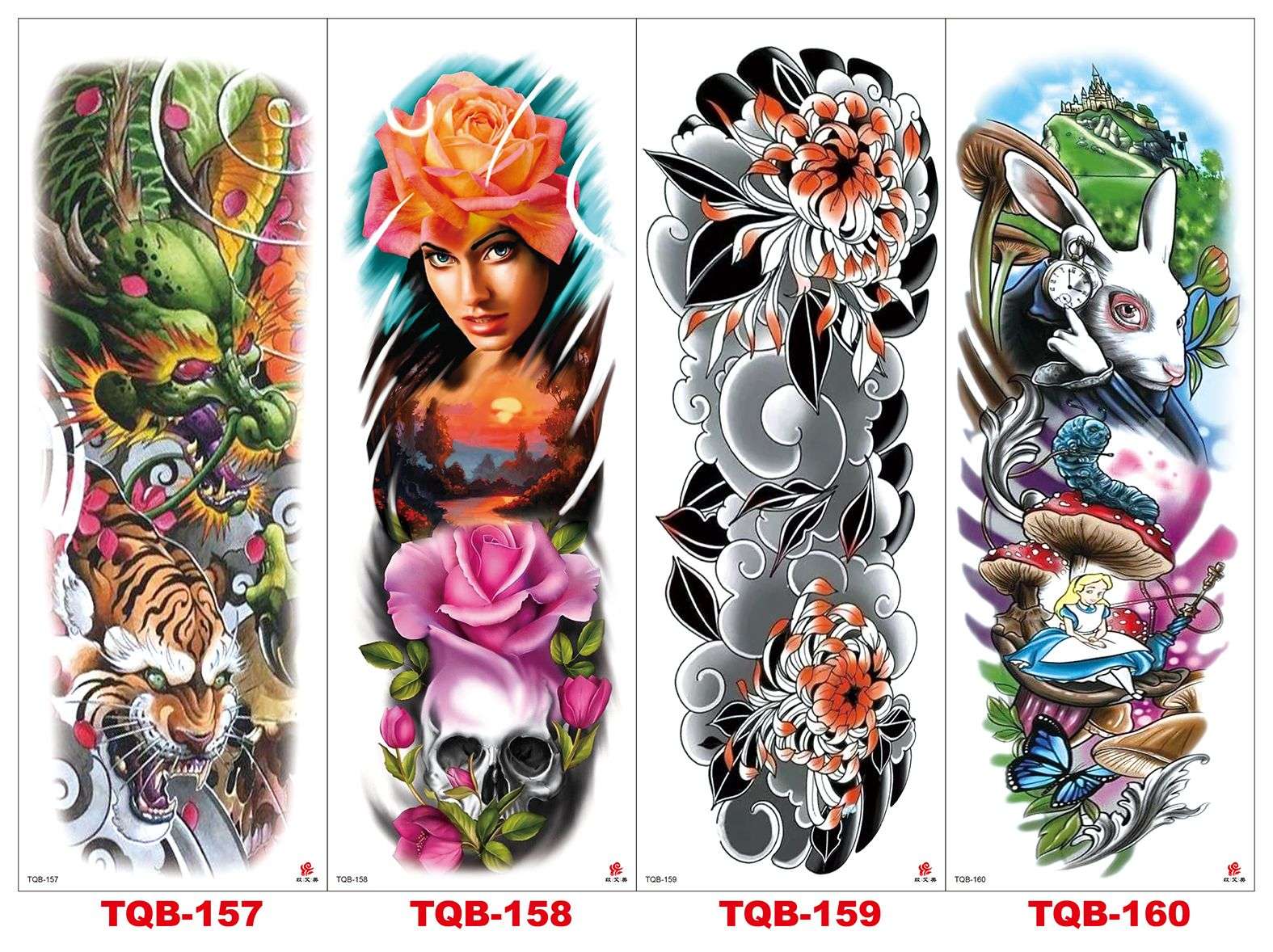 防水环保全臂纹身贴