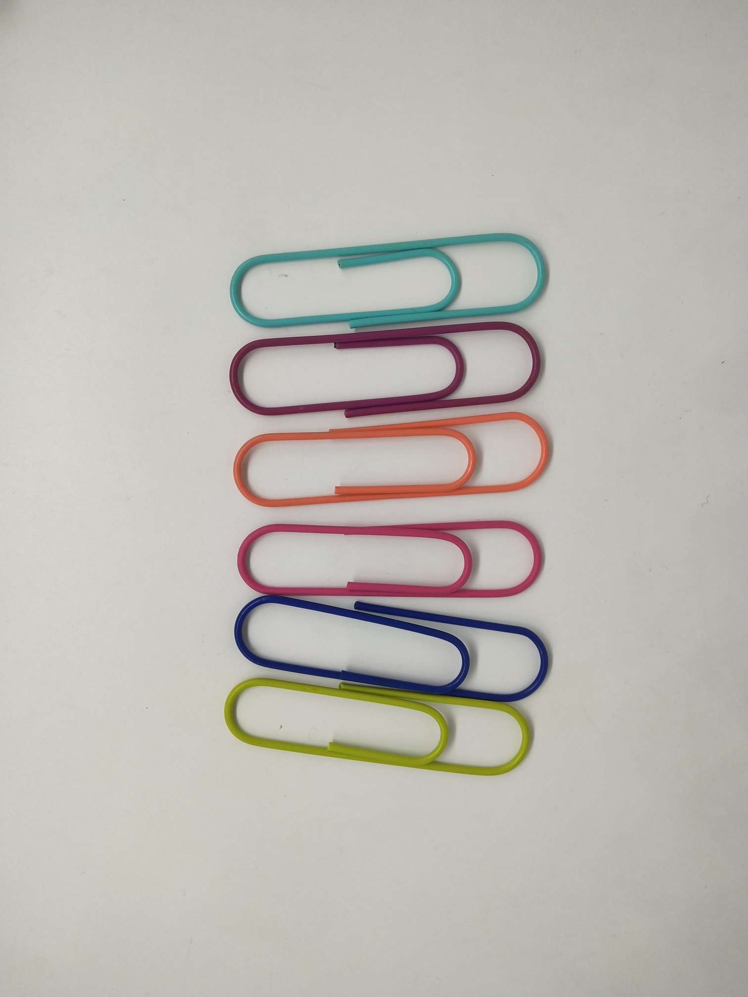Clip de papel envuelto de goma de 100mm clip de papel envuelto de plástico de color extra marcapáginas 5 PCS succión details Picture