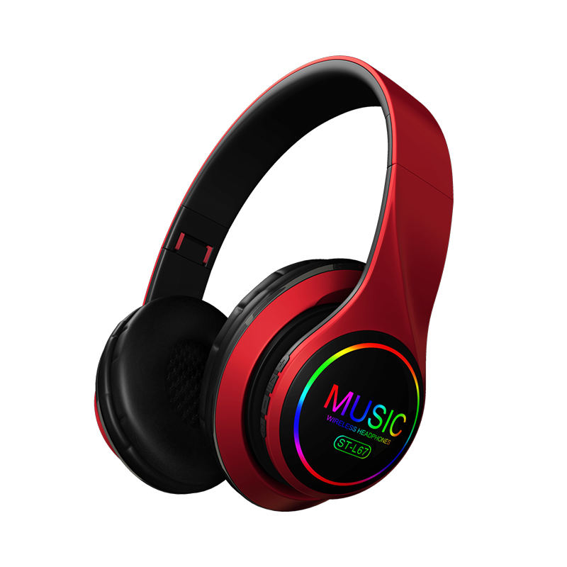 七彩发光无线头戴式蓝牙耳机重低音可插卡游戏语音耳麦工厂直销详情图6