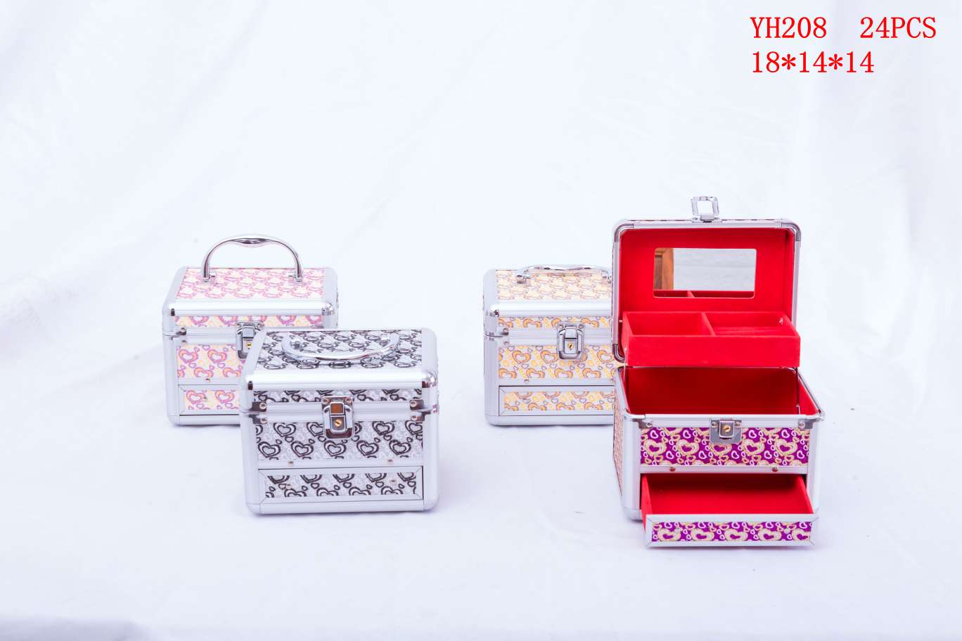 铝合金化妆箱首饰盒图