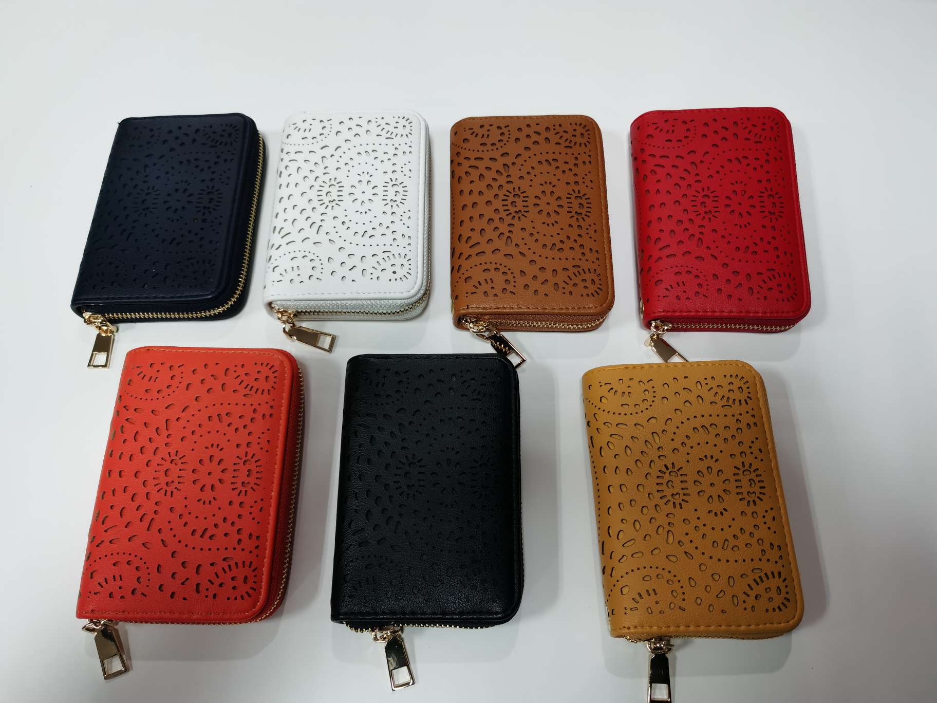 女士钱包，拉链包，欧美激光镂空款