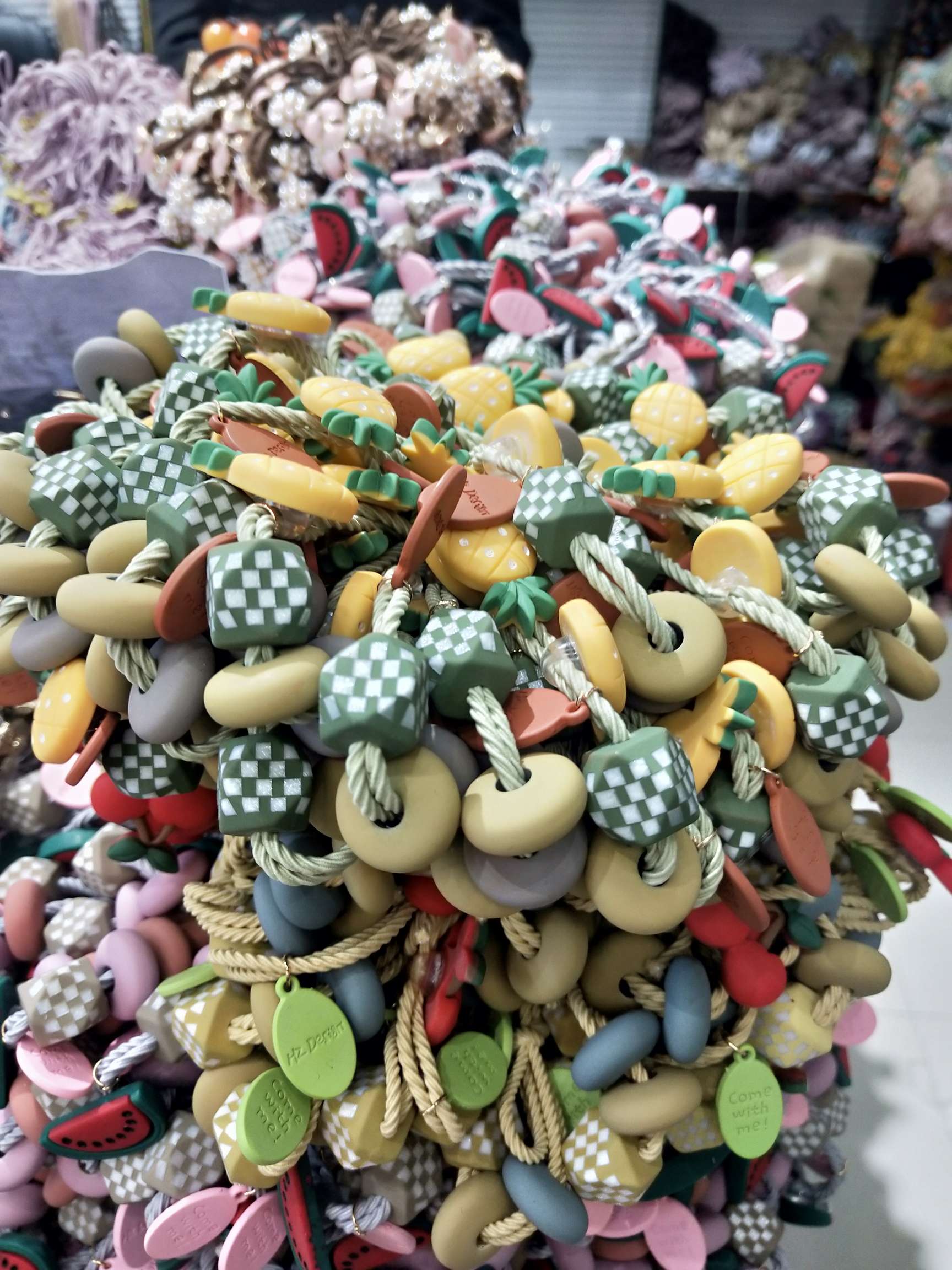 韩国东大门同款水果彩色系发绳ins少女头绳女简约百搭可爱发饰