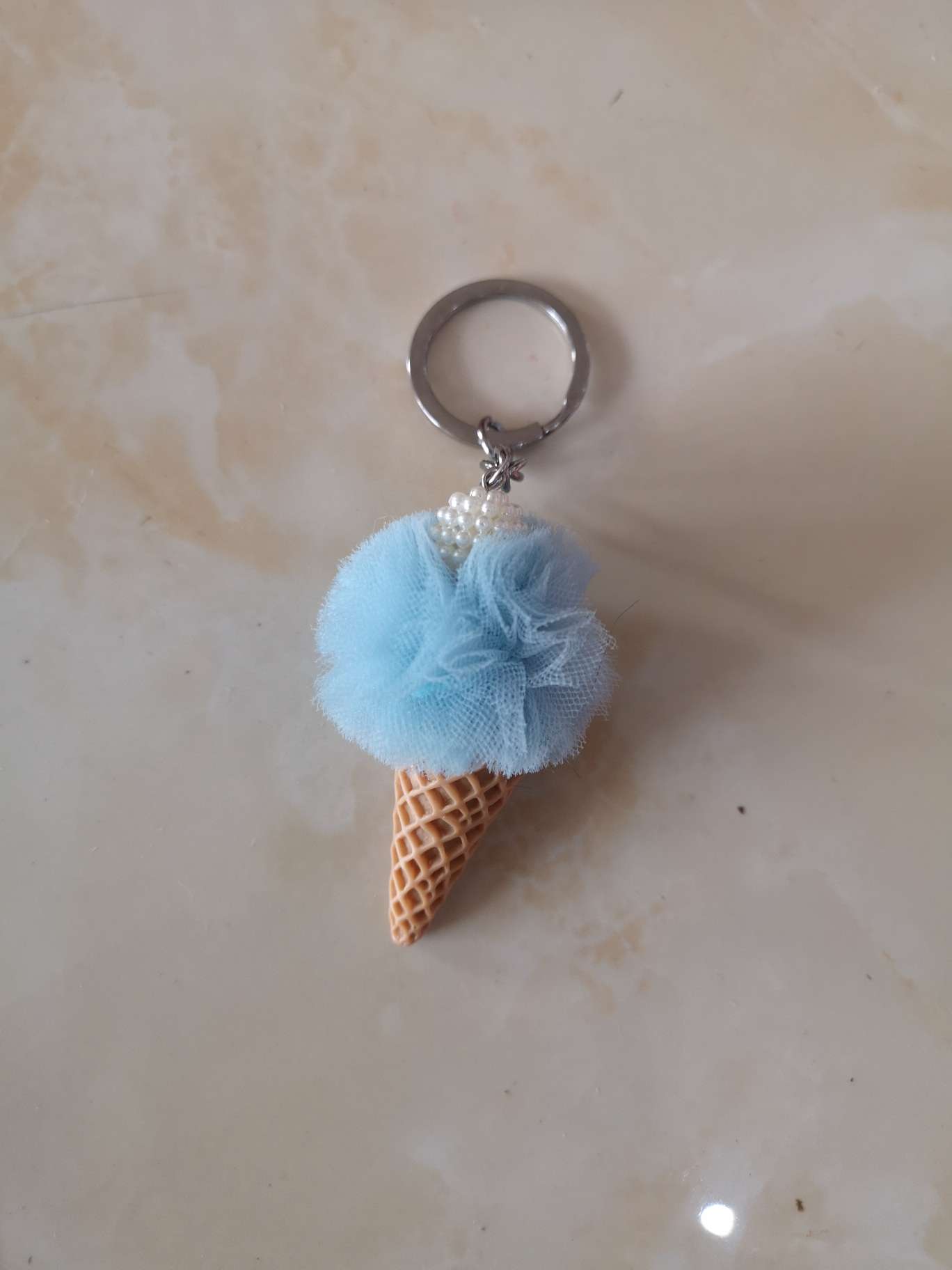 Yarn Ball Bead Key Chain undefined
