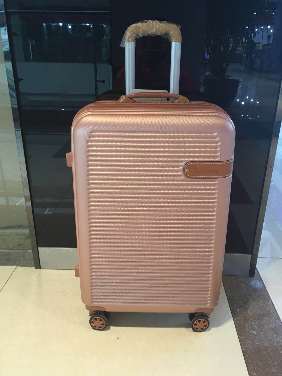 万向轮纯色双拉链多尺寸拉杆箱个性小旅行箱白底实物图