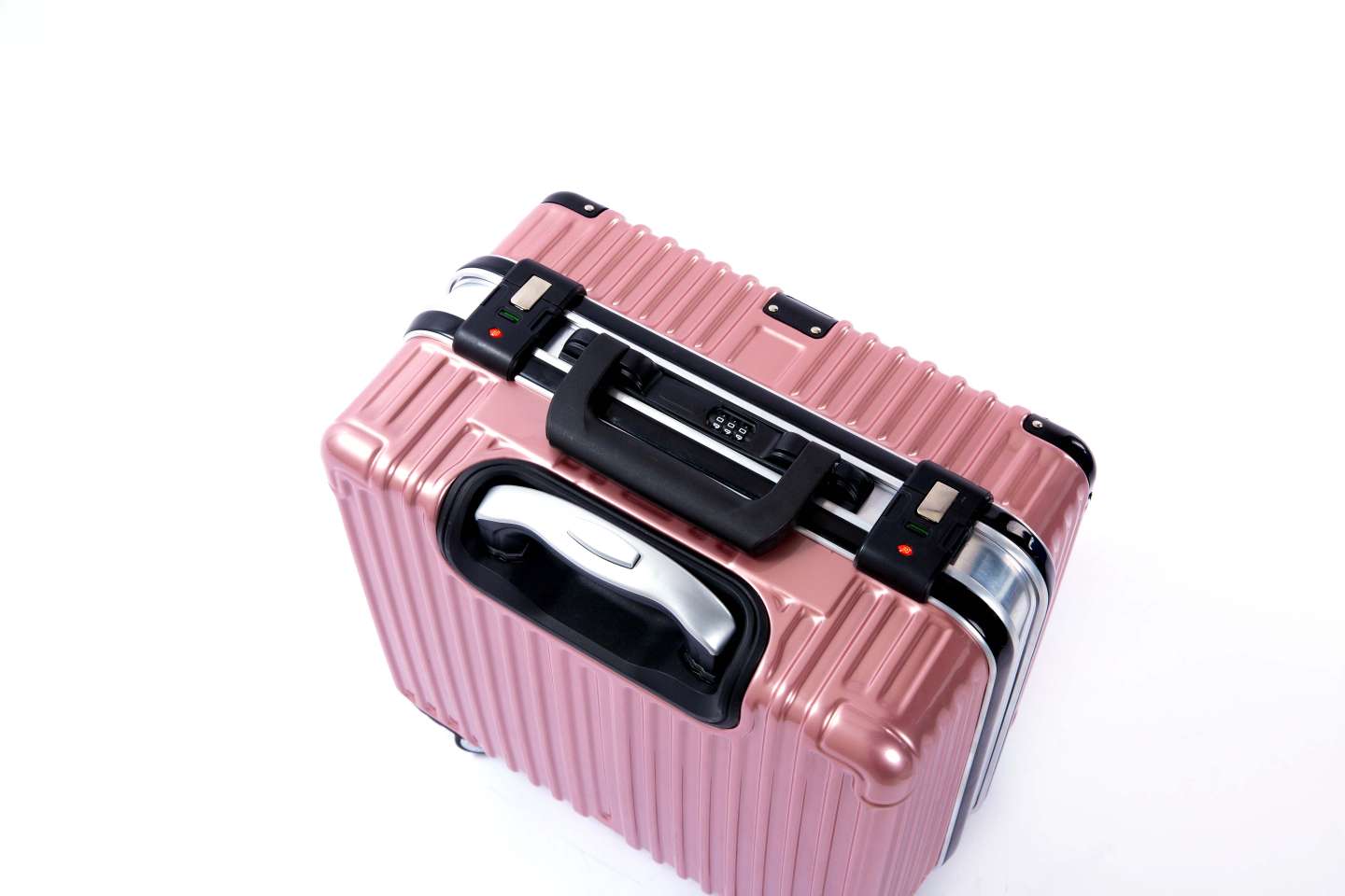 镜面拉杆箱密码箱铝框旅行箱行李箱16登机箱万向轮男女产品图