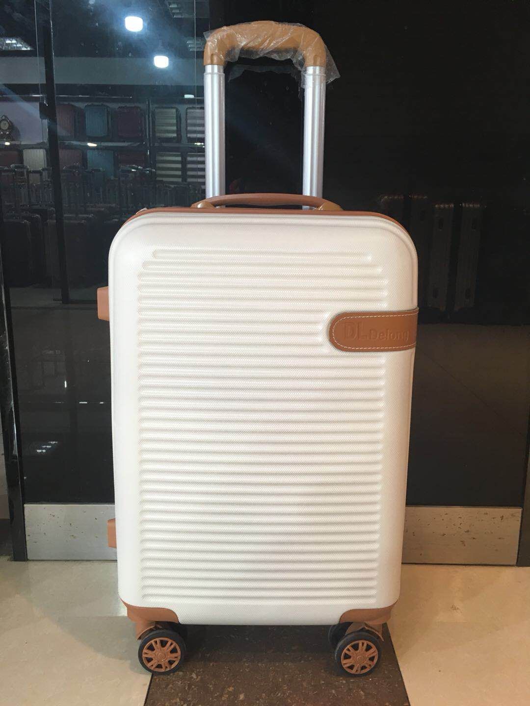 万向轮纯色双拉链多尺寸拉杆箱个性小旅行箱