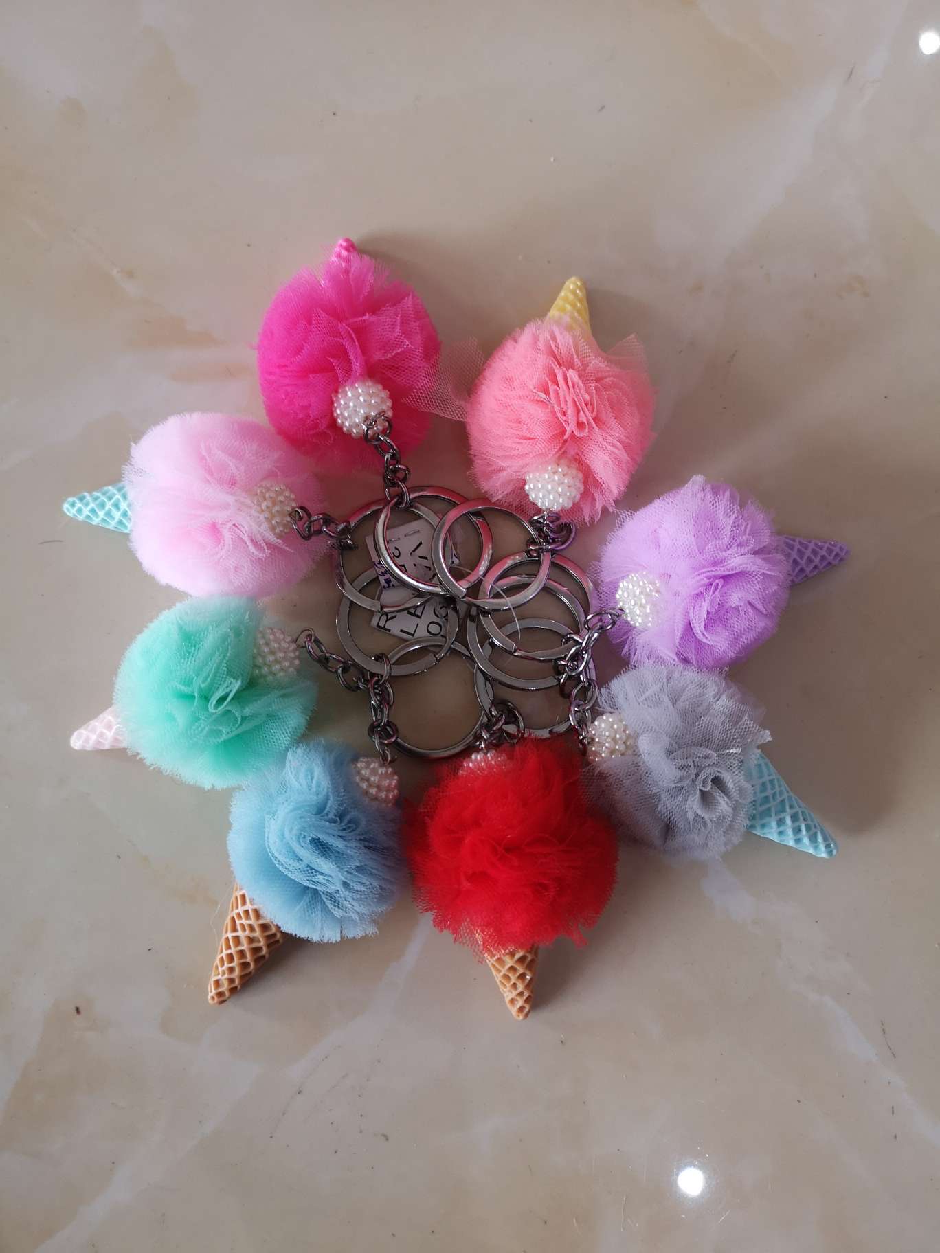 yarn ball key chain diagram