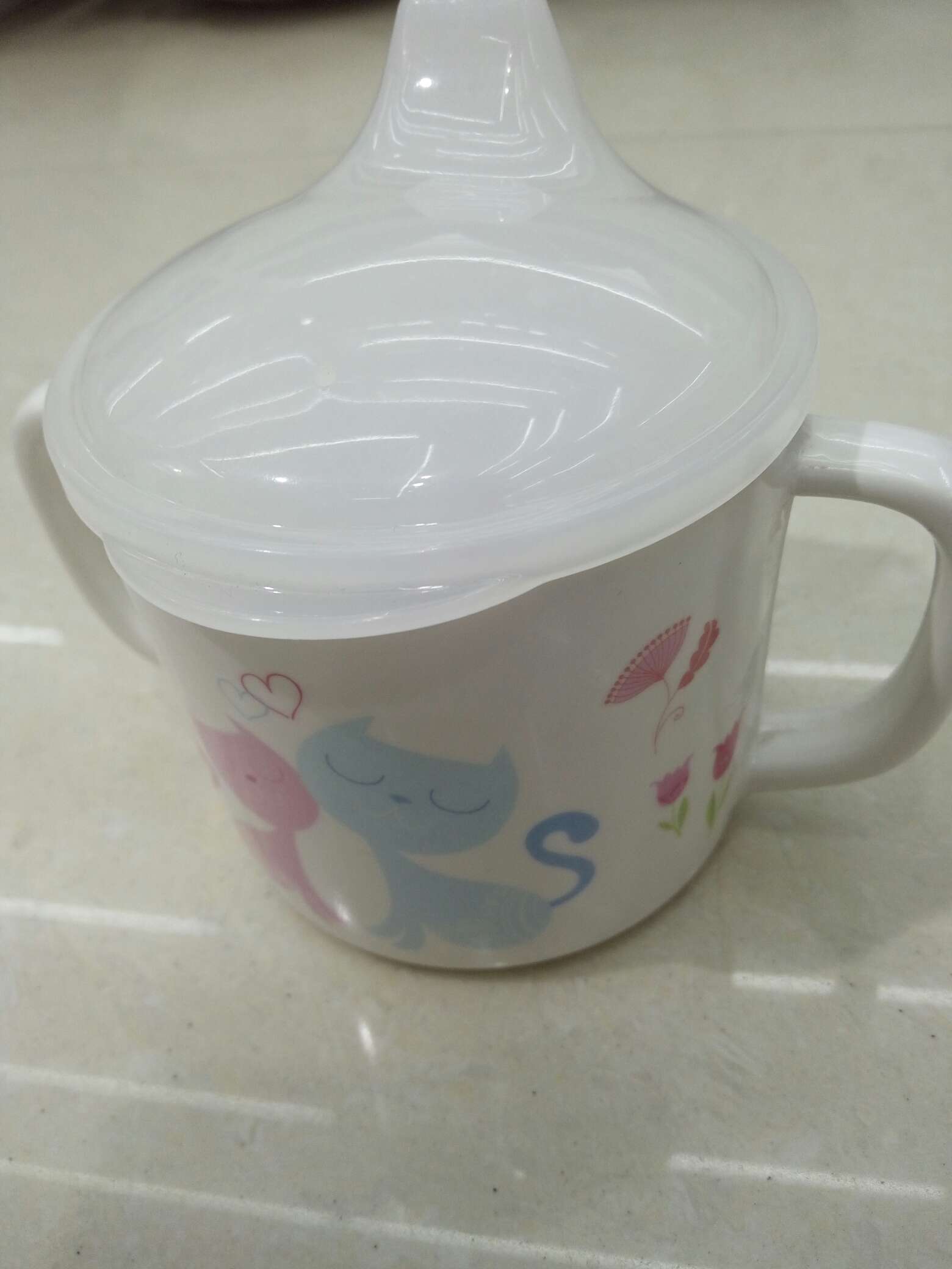 欧美风格，双耳宝宝奶嘴杯