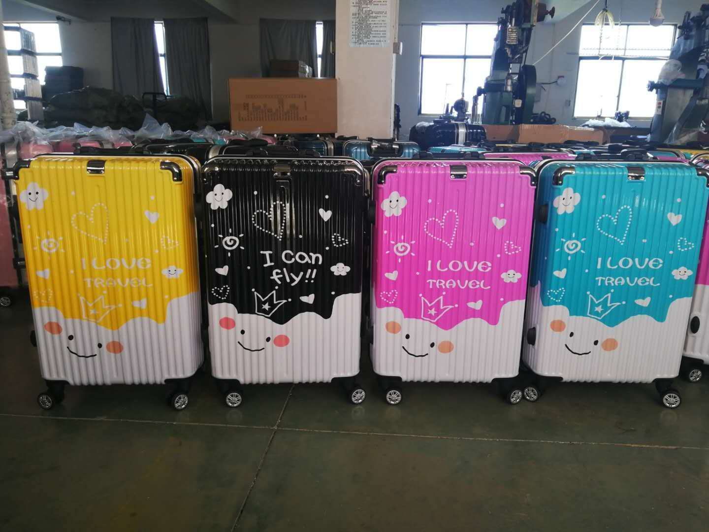 可爱拉杆箱24寸个性小旅行箱男女学生密码箱白底实物图