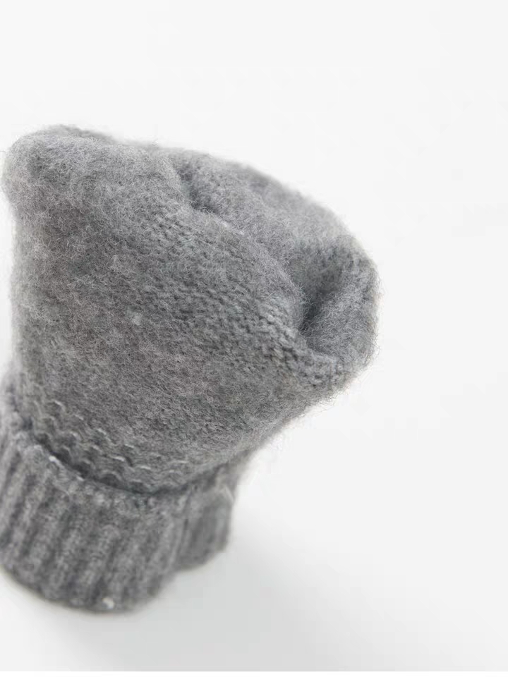 Winter women's touch screen ins thin anti-slip driving elastic magic knitted five-fingered gloves for women to keep warm in winter Specification image