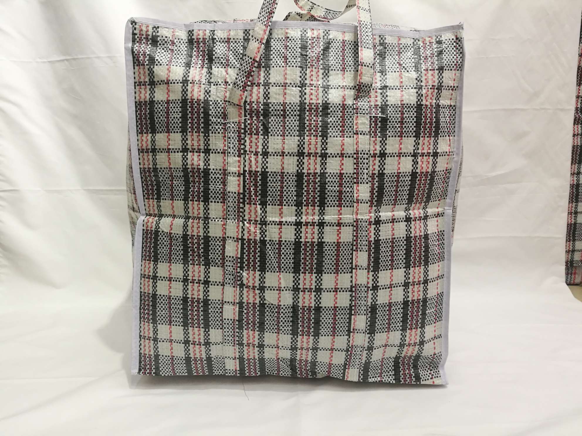 手提编织袋白底实物图