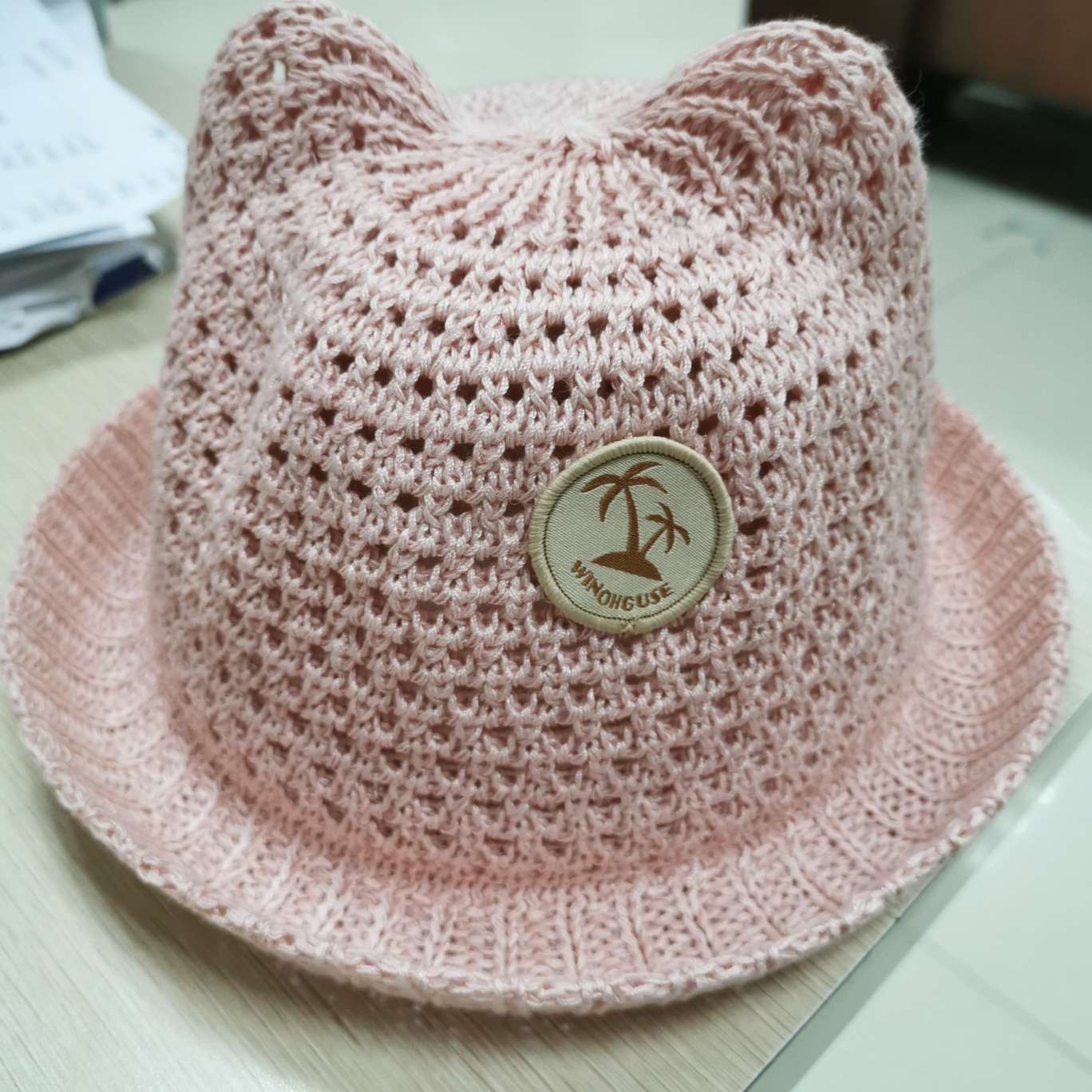 Cute Korean Children's Breathable Woven Basin Hat