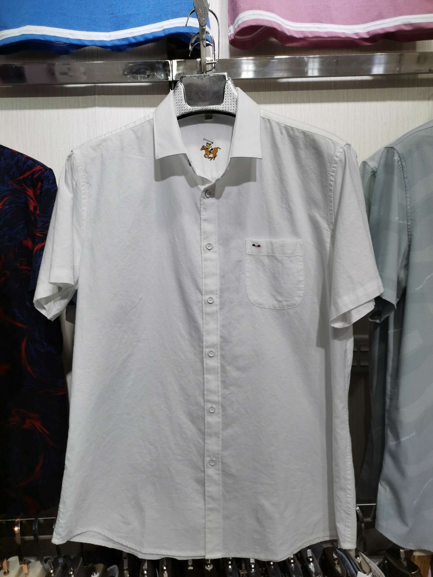 Men's all-cotton summer fashion popular logo shirt for autumn T thumbnail