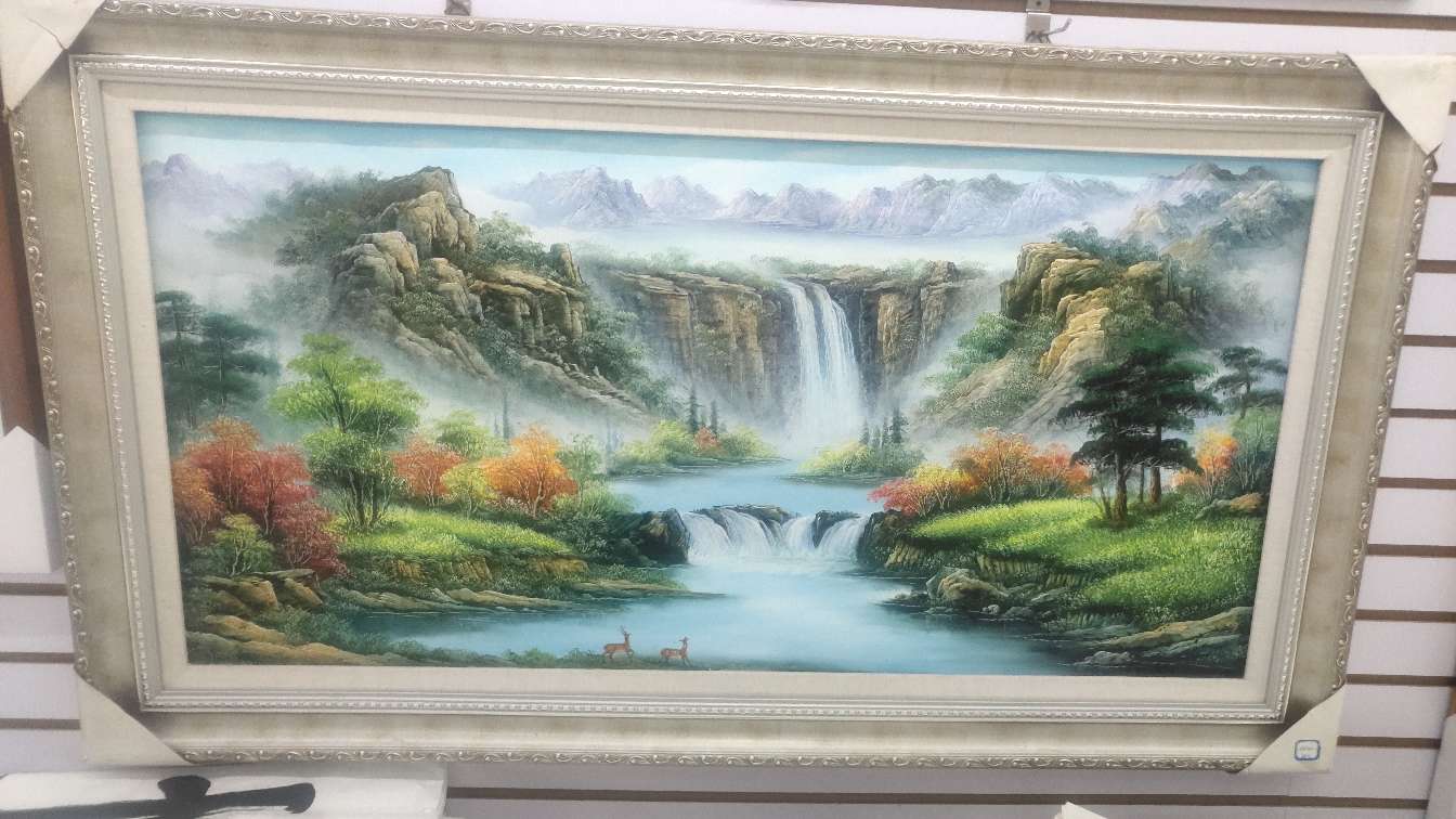 Pure hand-painted oil painting with a knife