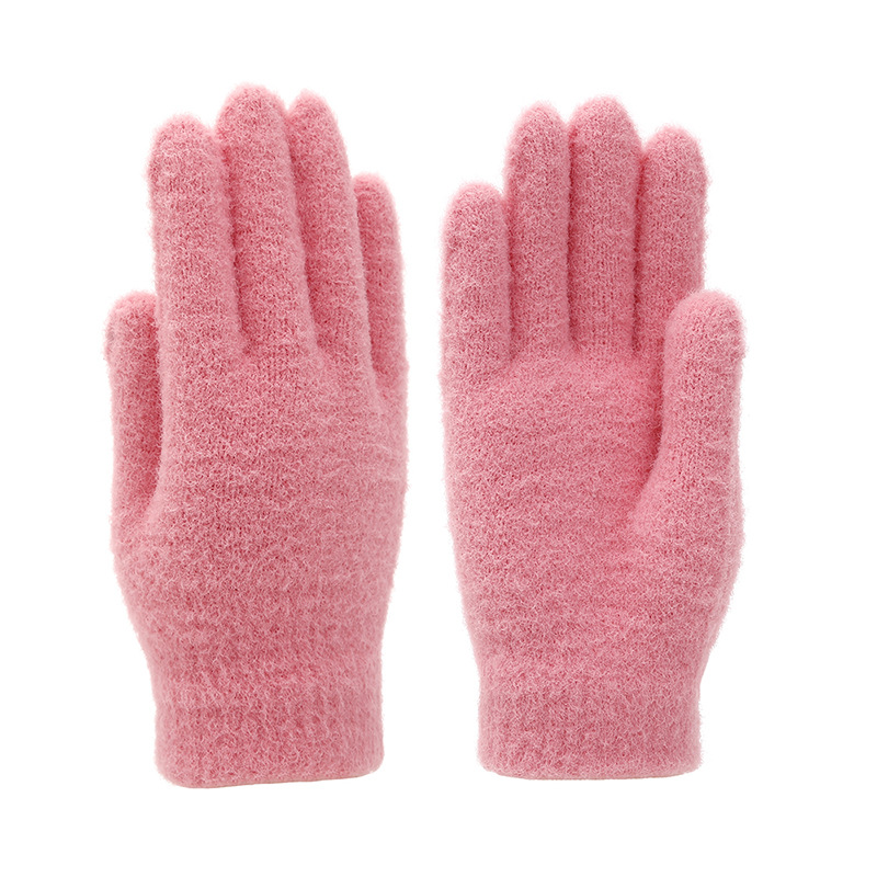 冬季新款女士儿童针织保暖户外亲子加厚亲肤柔软魔术手套厂家直销图