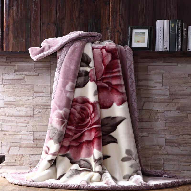 新款厂家直销拉舍尔法兰绒毛毯成人盖毯产品图