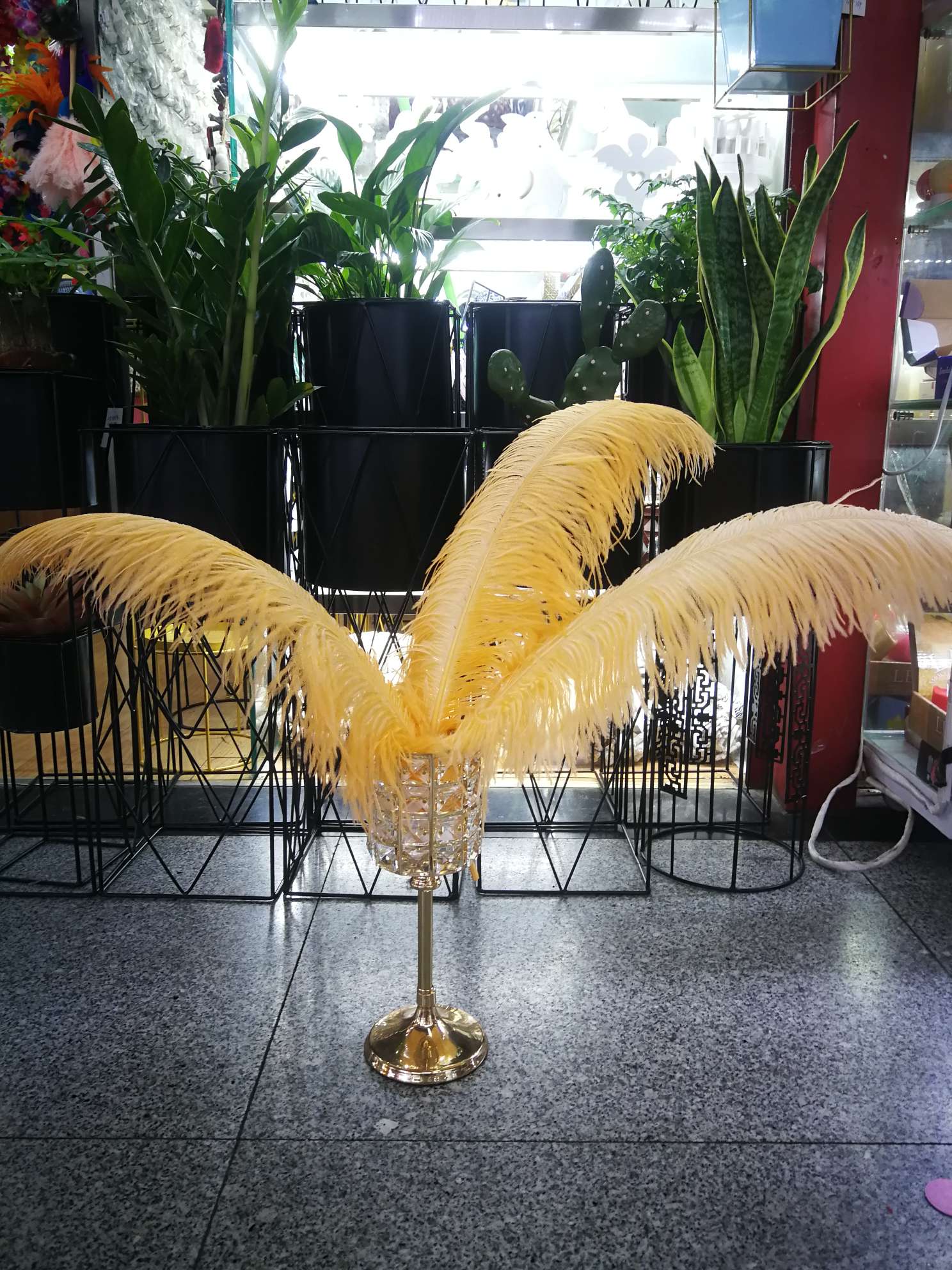 South Africa imported ostrich feather floral accessories accessories decoration background wall wedding decorations thumbnail