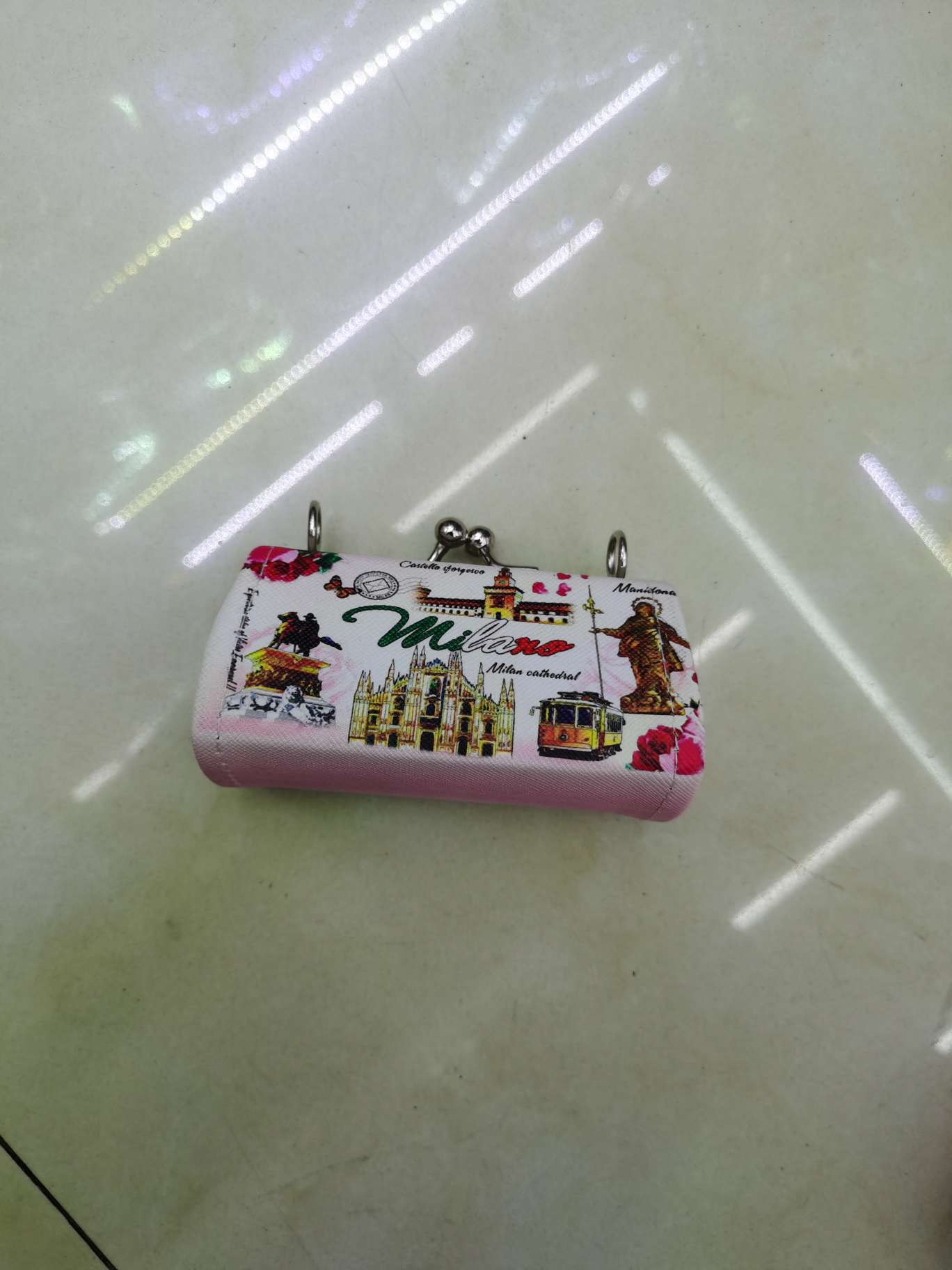 方形大容量印花零钱包