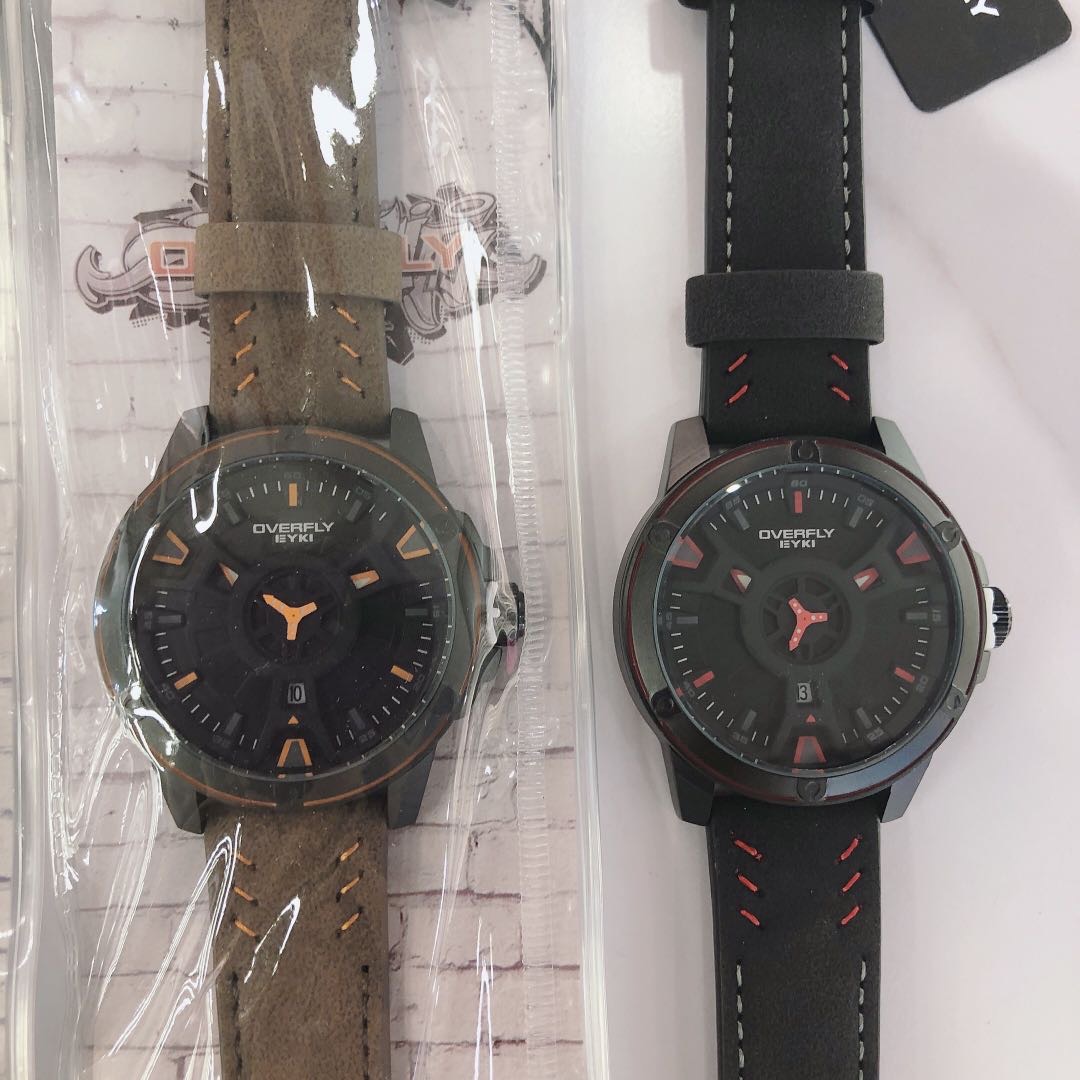 Yiwu's high-quality sports and trendy leather strap mechanical watches for men, simple and fashionable for students, Korean version trendy men's watches detail image 3