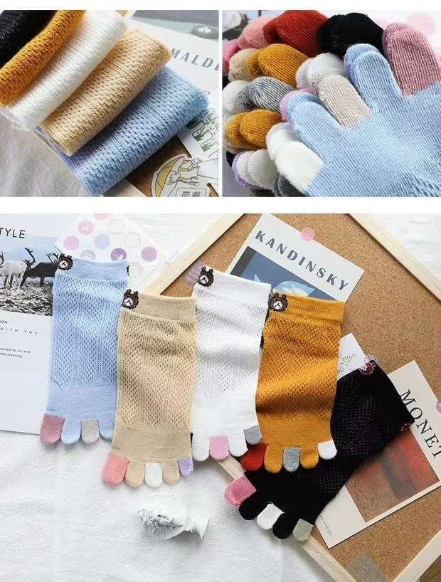 五趾袜，春夏纯棉五指袜，短筒吸汗，防臭防脚气，运动休闲