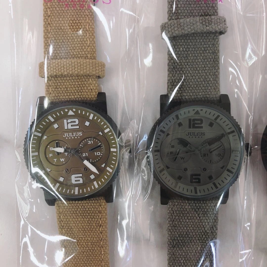 Yiwu's high-quality fabric strap sports trendy items, couple's leather strap watches, male student Korean version genuine business men's watches detail image 2