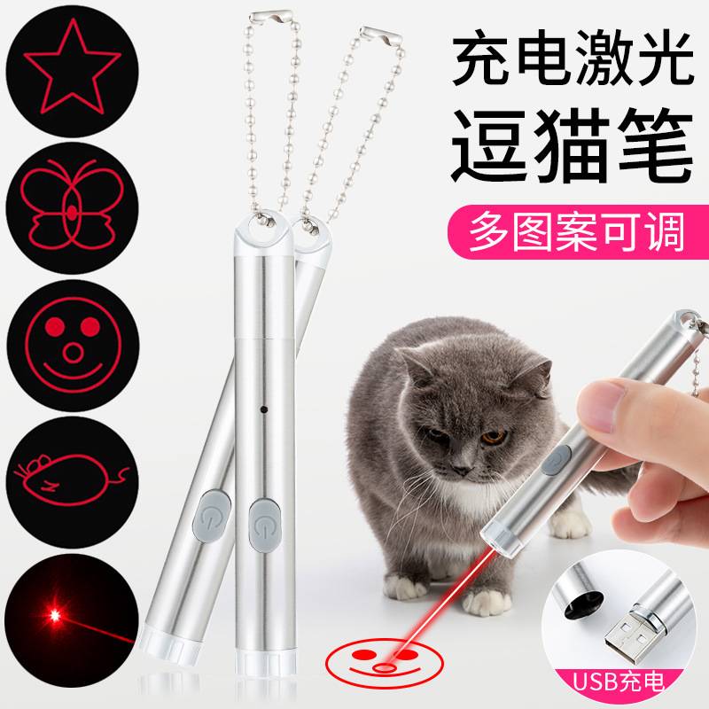 Stainless steel laser pattern tickle cat torch