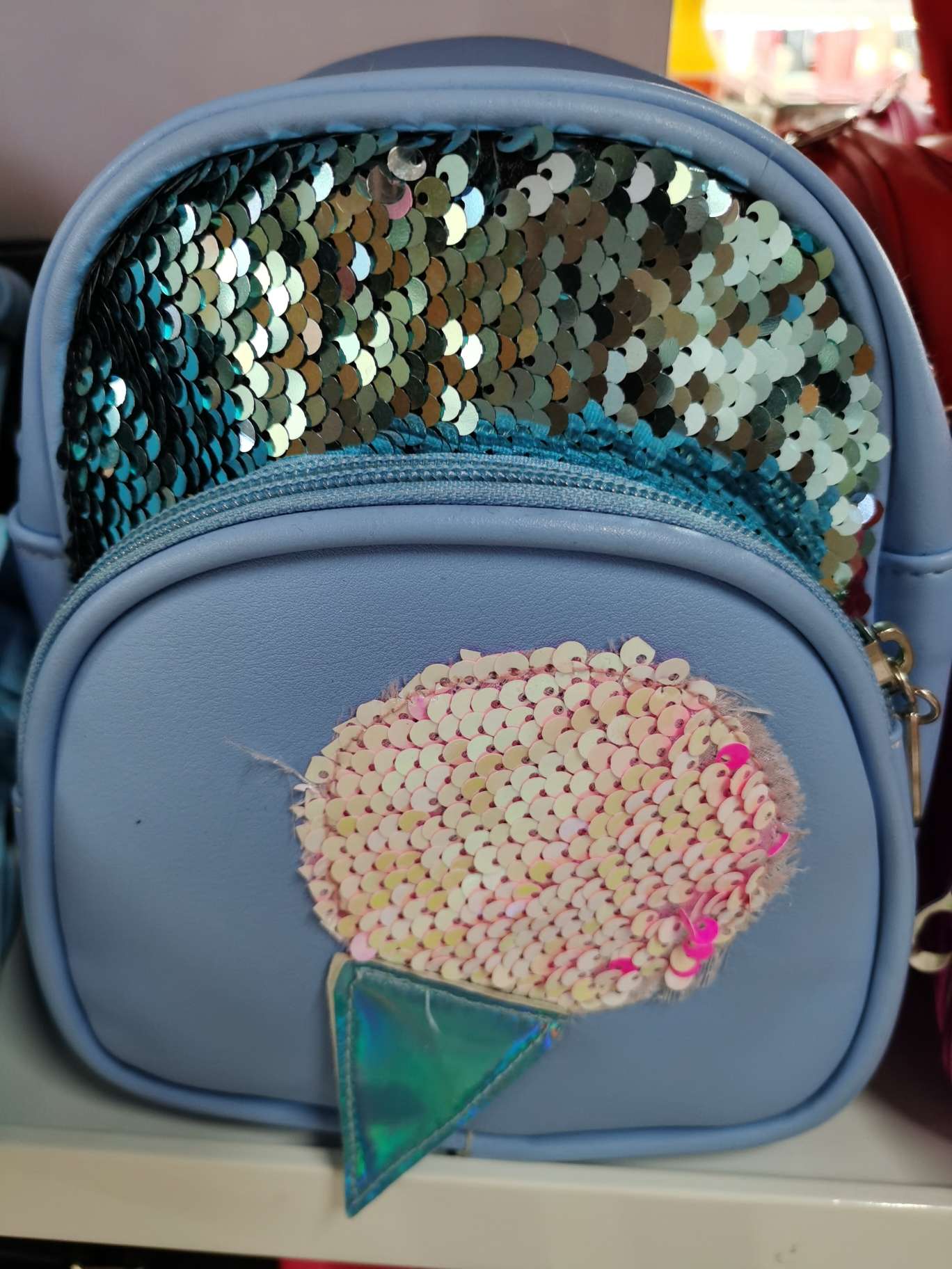 Pu backpack for blue ice cream children thumbnail