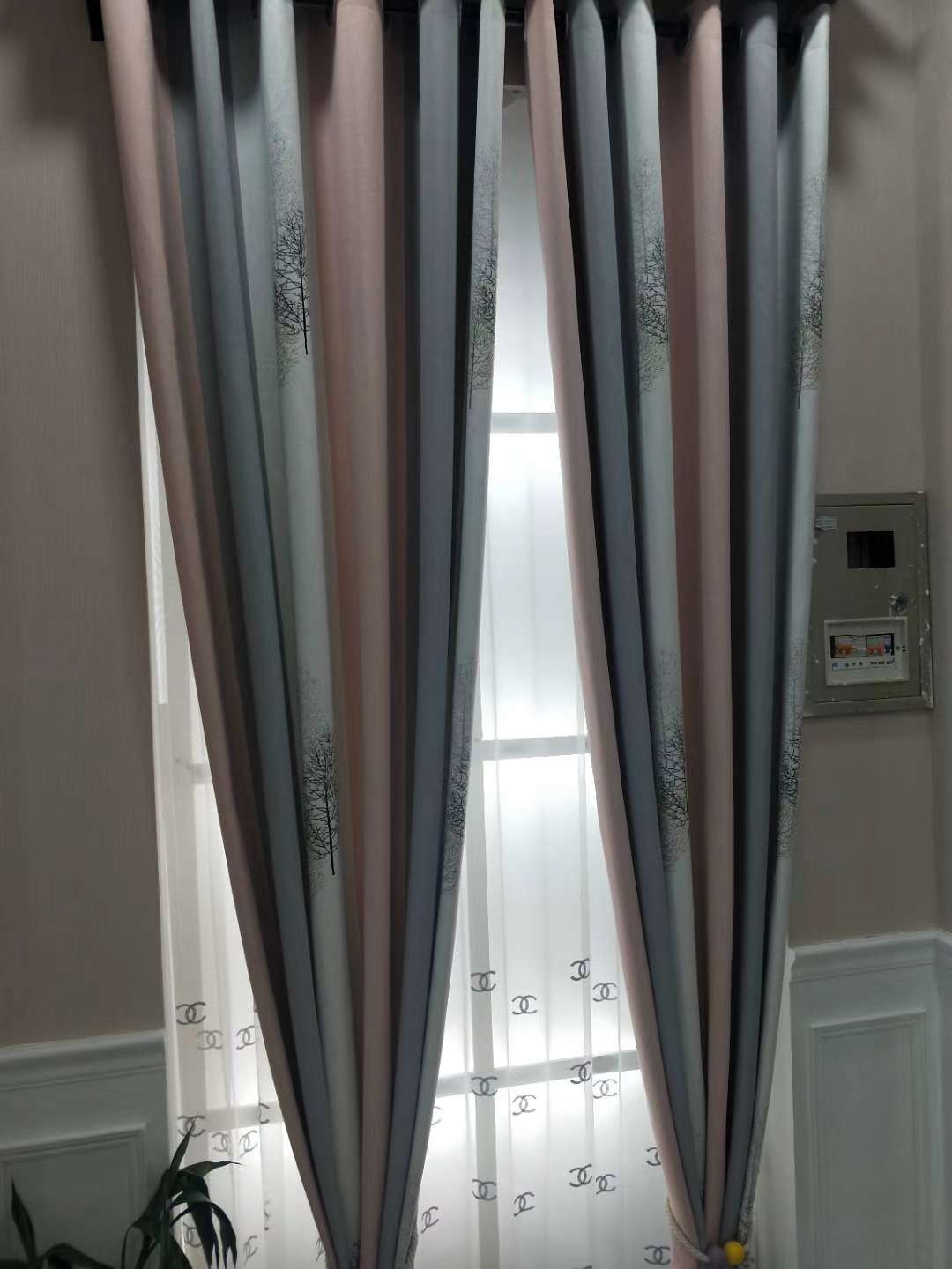 Linen jacquard curtains undefined