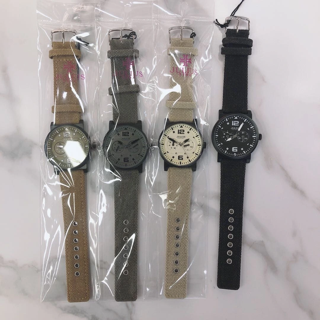 Yiwu's high-quality fabric strap sports trendy items, couple's leather strap watches, male student Korean version genuine business men's watches detail image 3