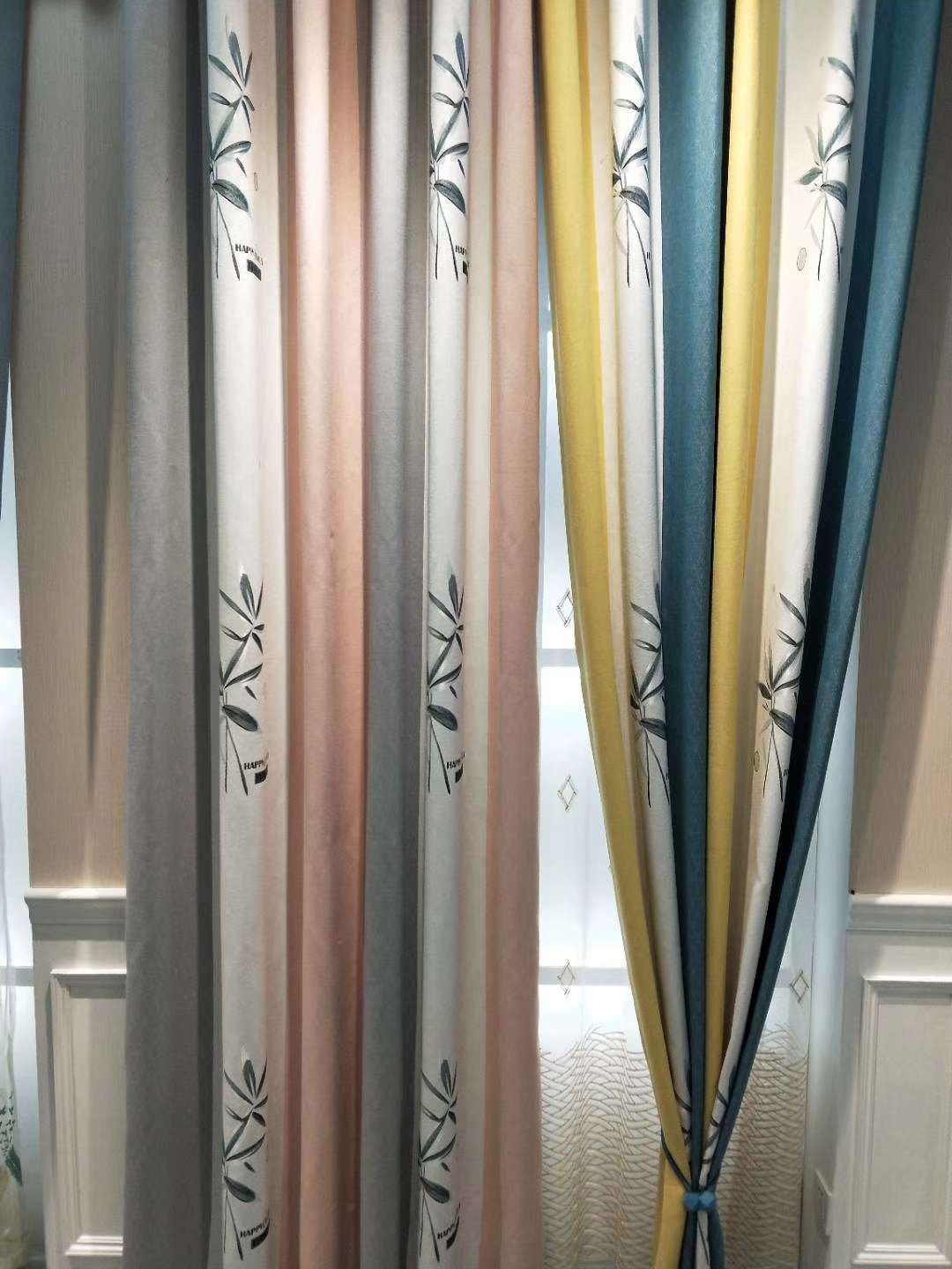 Linen jacquard curtains Item Picture