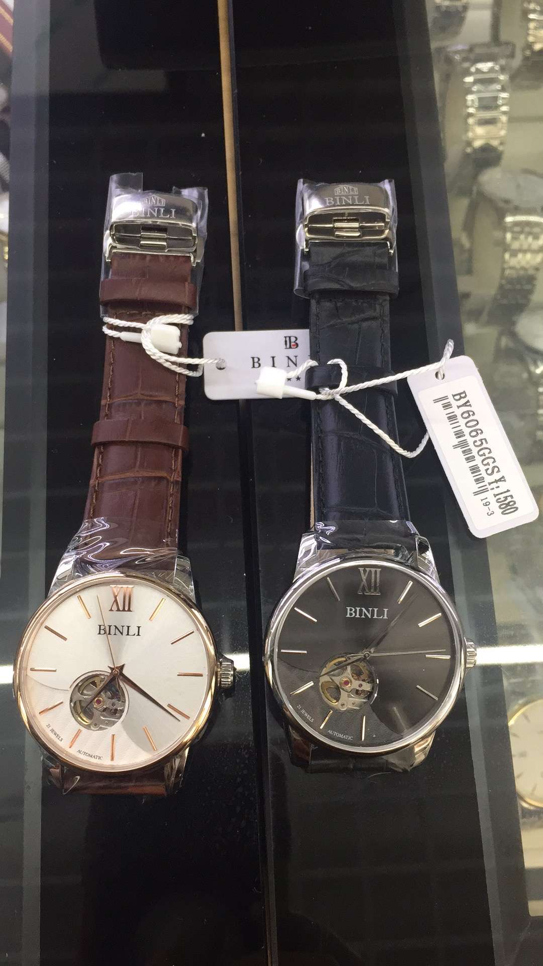 宾利6065型号皮带全自动机械表，316钢防水
