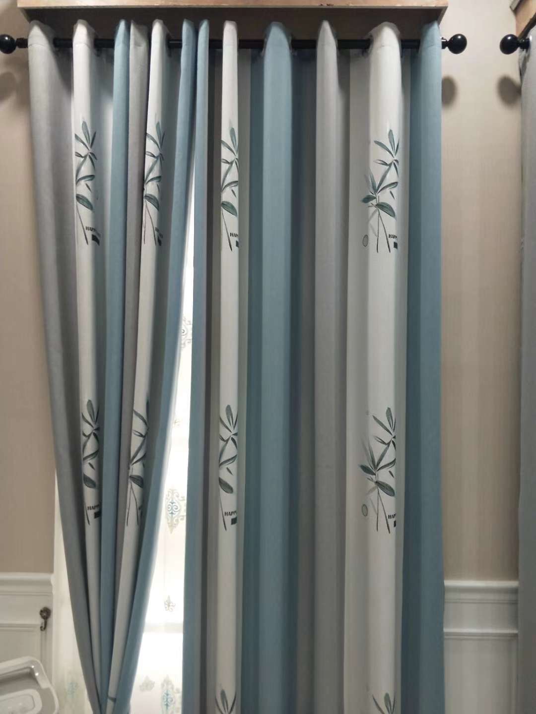 Linen jacquard curtains details Picture