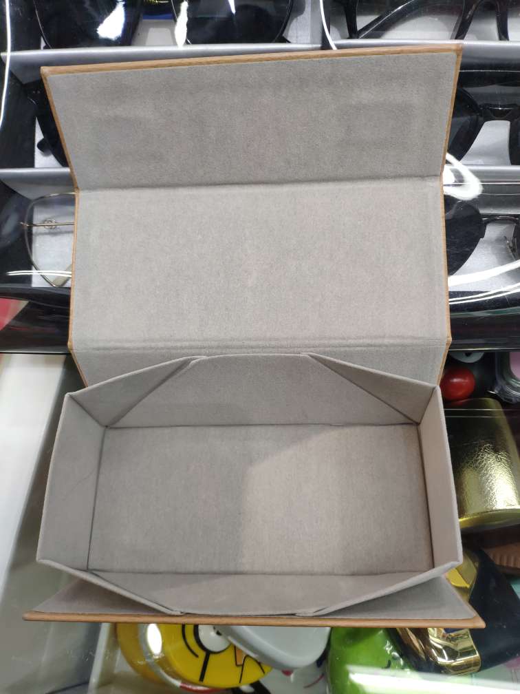仿木制加绒四方眼镜盒加大加厚产品图