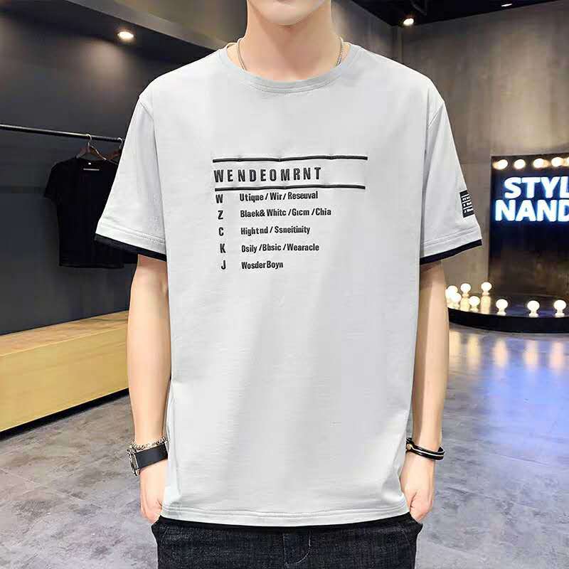 Cotton T-shirt men's summer fashion new t autumn popular logo short sleeves thumbnail