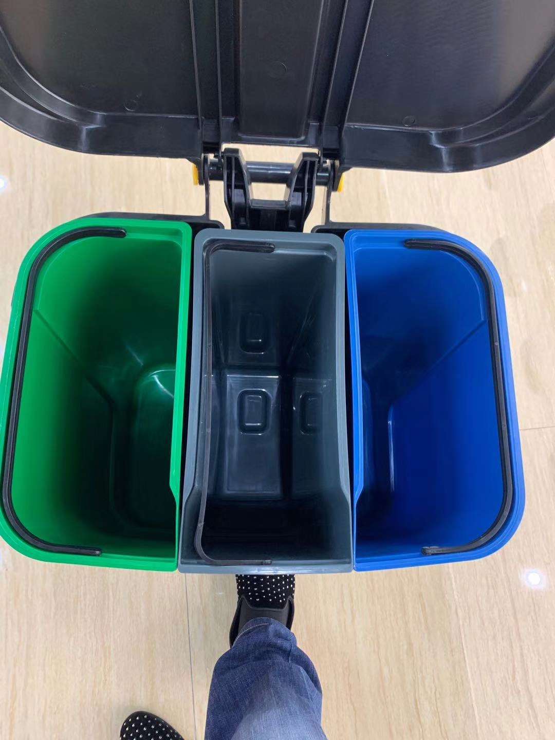 50L三分类垃圾桶厂家直销环卫塑料垃圾桶加厚教材带盖医疗环保干湿分类垃圾桶详情图7