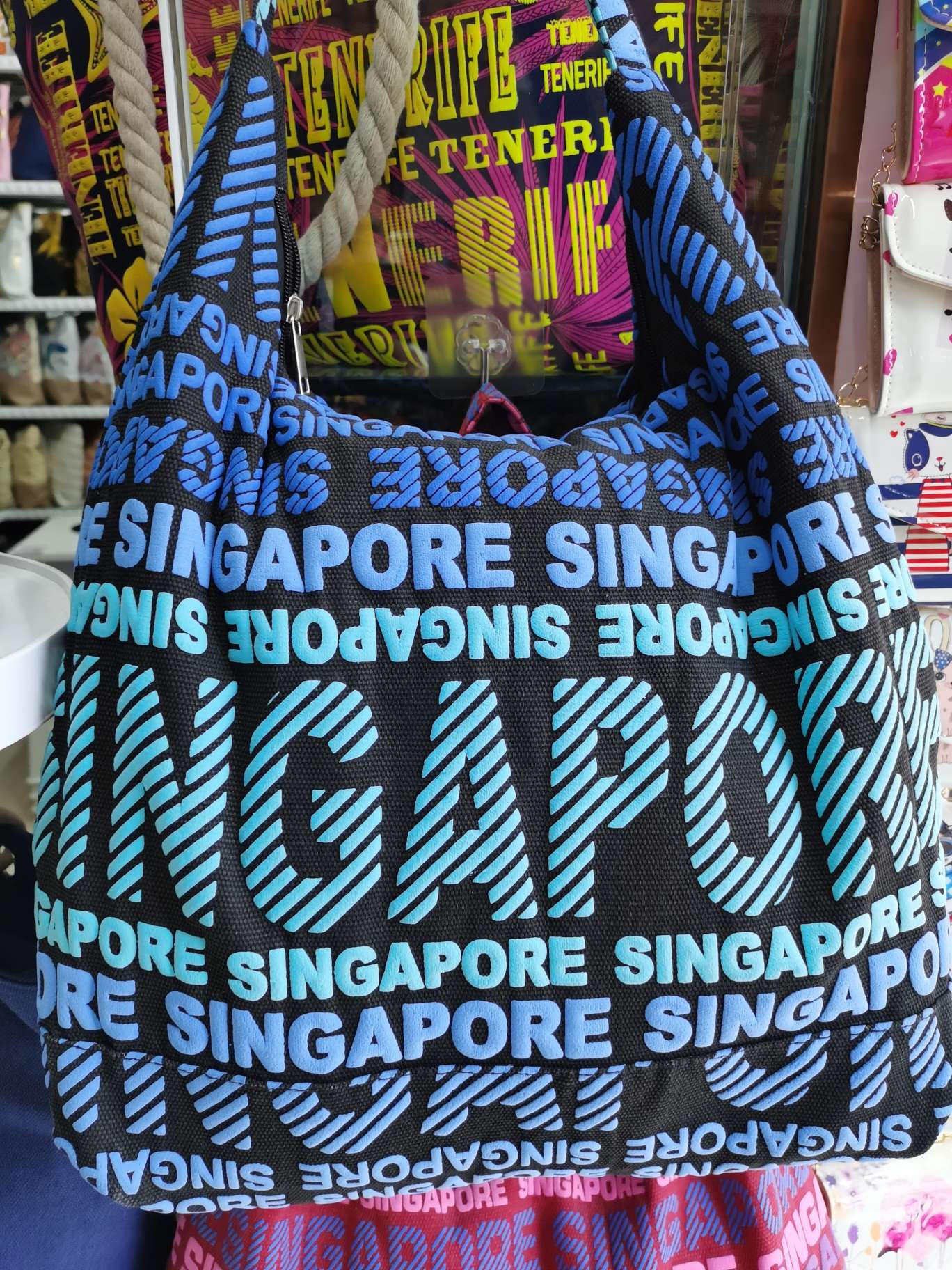 时尚印花多功能大容量帆布包图