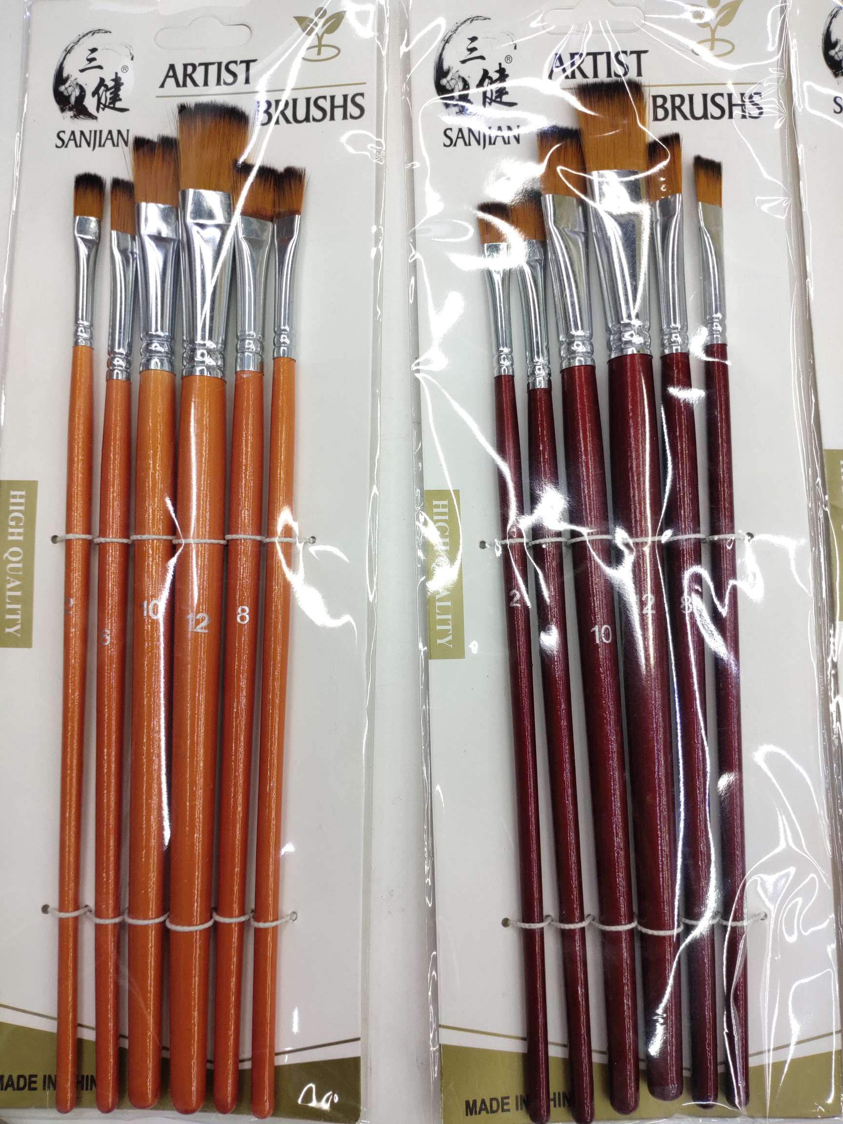 6 high-quality double-numbered nylon brushes (red, blue, pink and yellow) Application Scenario