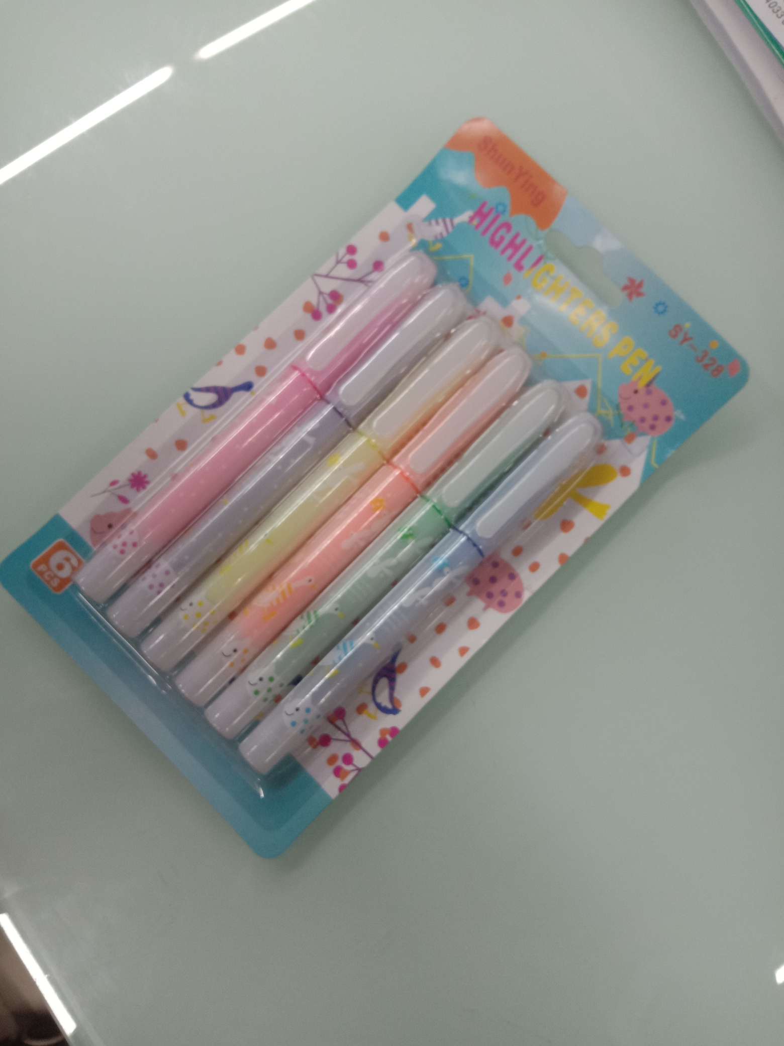 A 6-color highlighter set Specification image