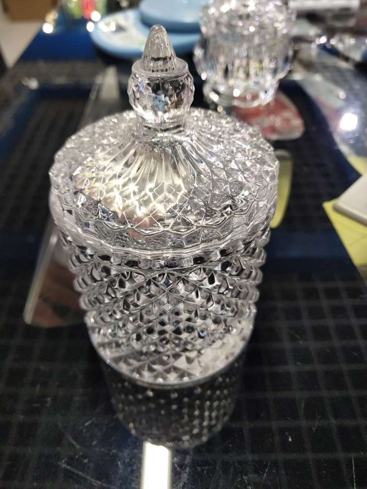 Glass candy jars with LIDS, sealed storage jars