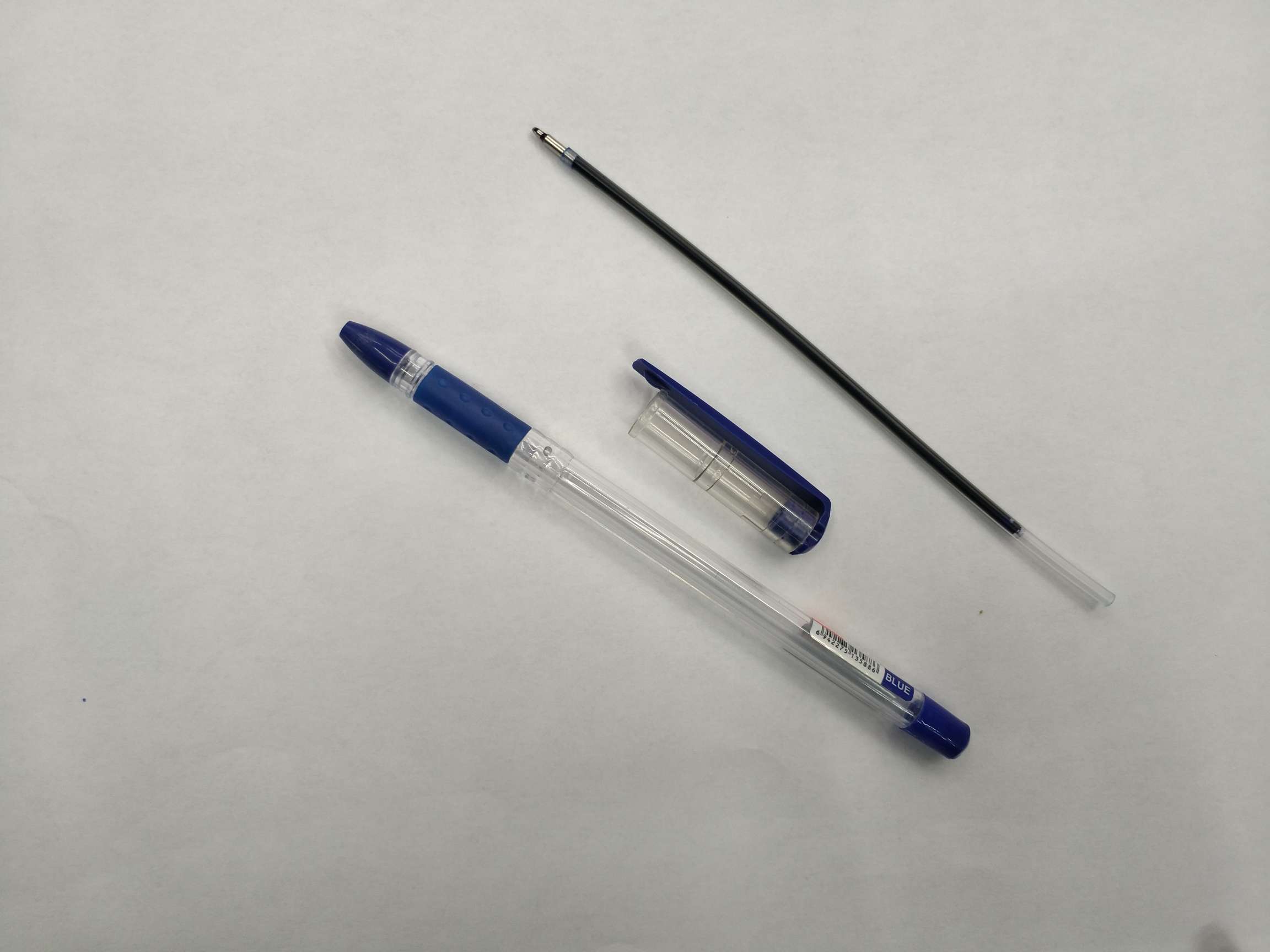 Black Red Blue Medium Oil Pen 0.5Mm Transparent Pen, Student Ballpoint Pen, Business Medium Oil Pen Specification drawing