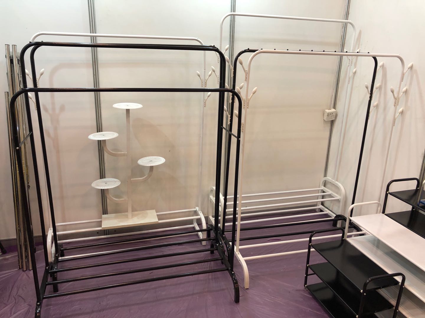 双杆晾衣架 新款铁艺晾衣架细节图