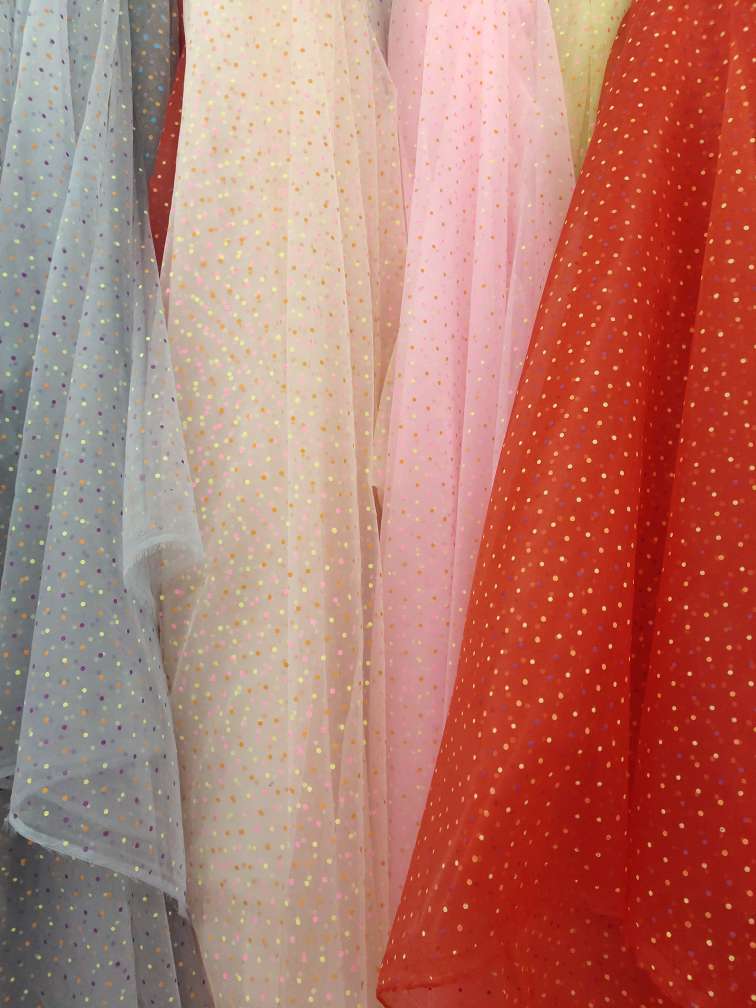 彩点无光纱饰品头饰工艺品面料2022批发